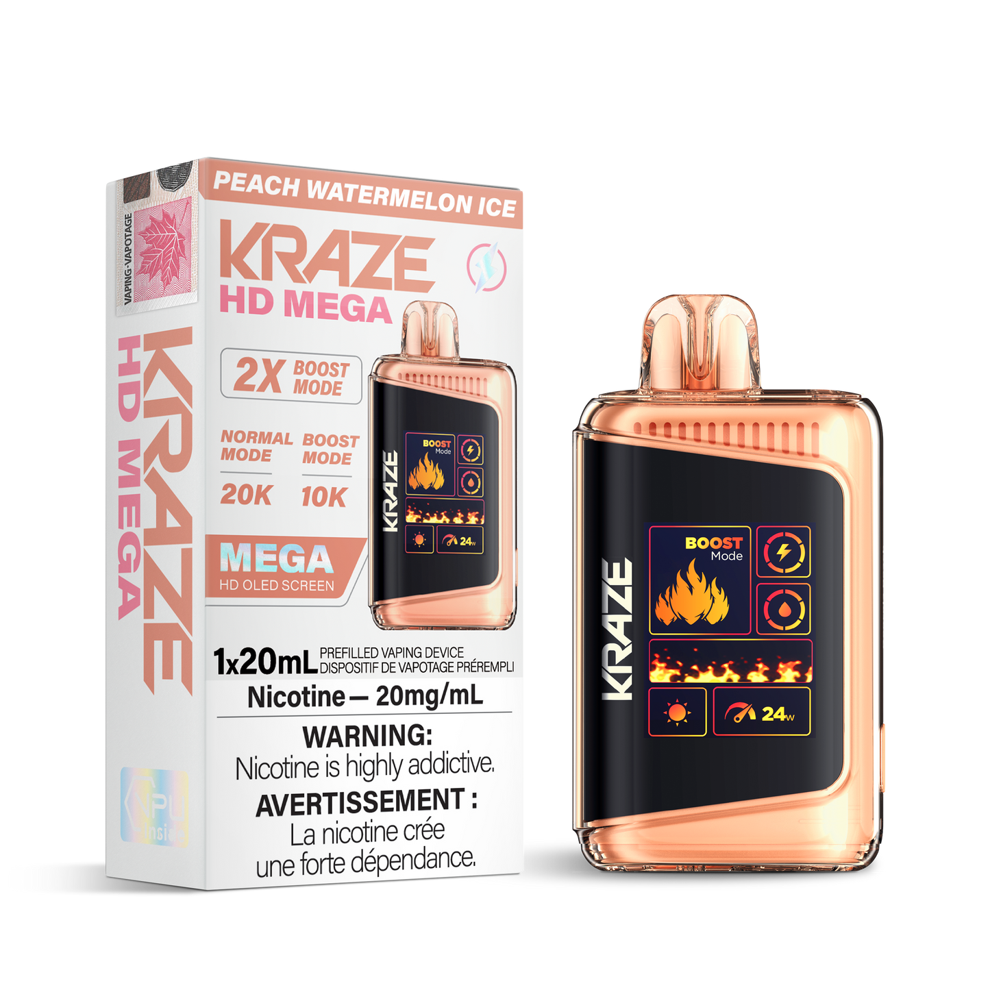 KRAZE HD MEGA 20K DISPOSABLE VAPE (ALBERTA)