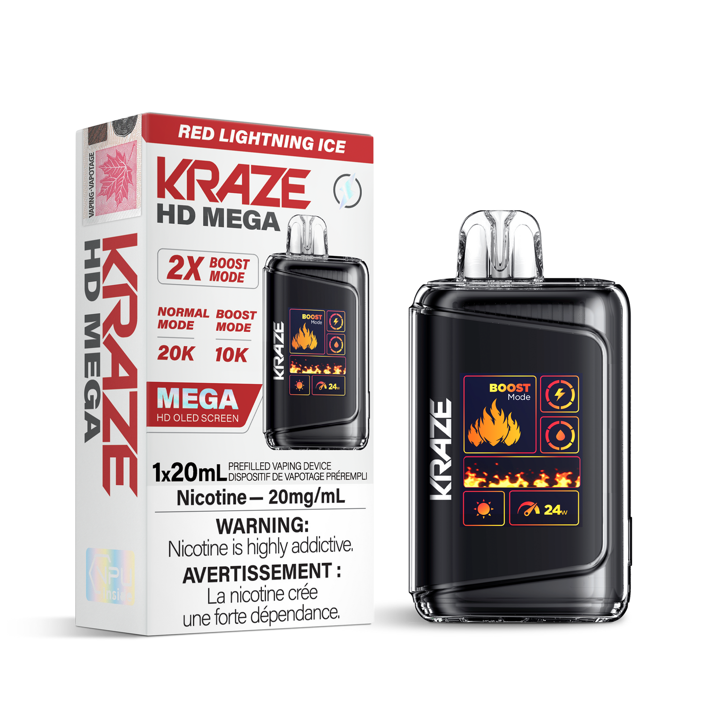 KRAZE HD MEGA 20K DISPOSABLE VAPE (ALBERTA)
