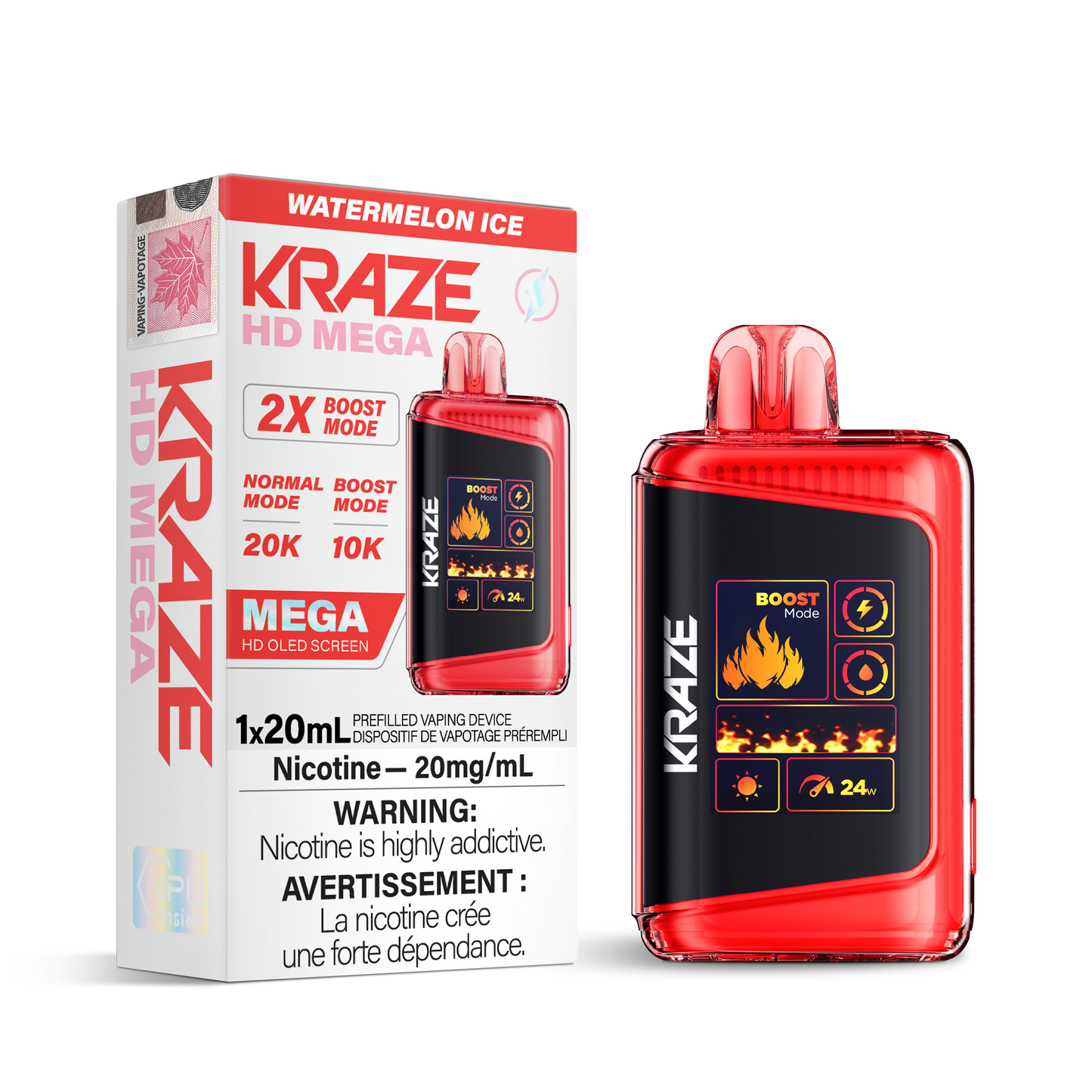KRAZE HD MEGA 20K DISPOSABLE VAPE (ALBERTA)