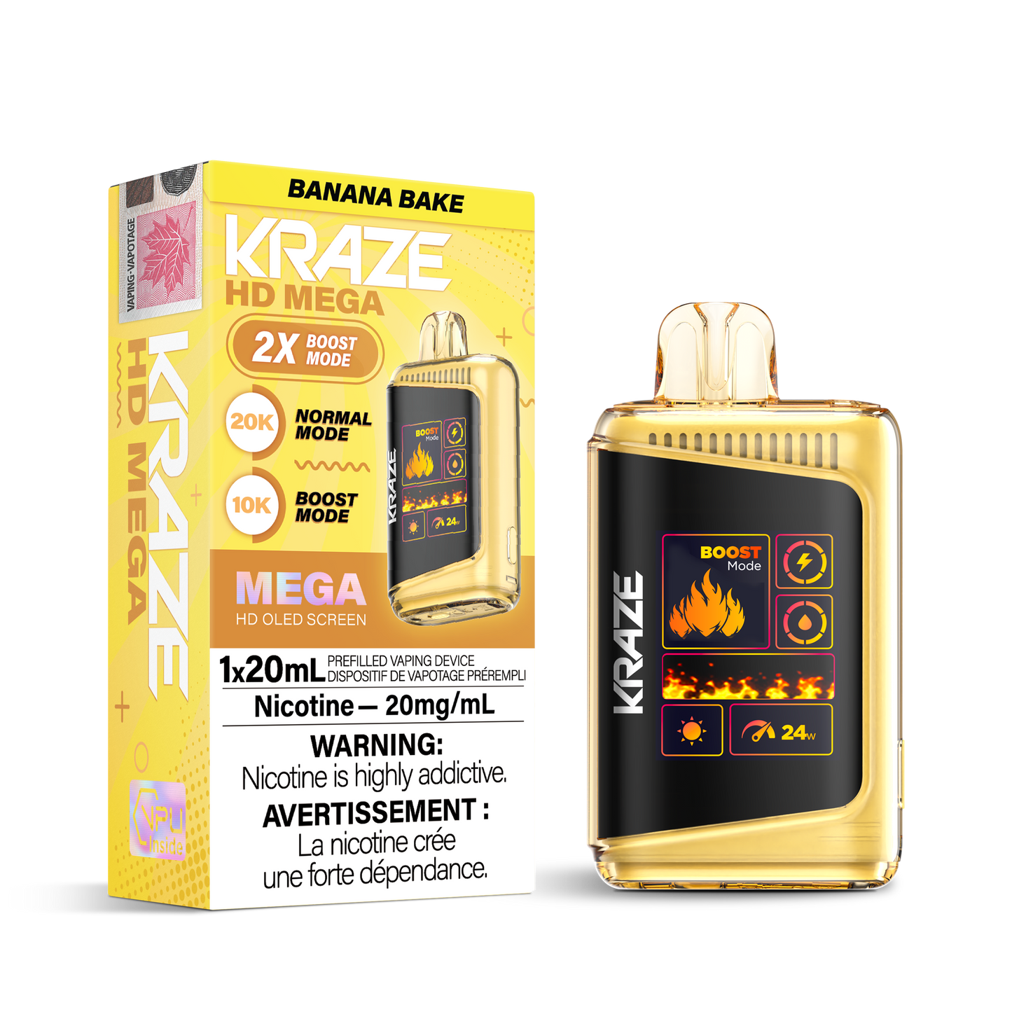 KRAZE HD MEGA 20K DISPOSABLE VAPE (ALBERTA)