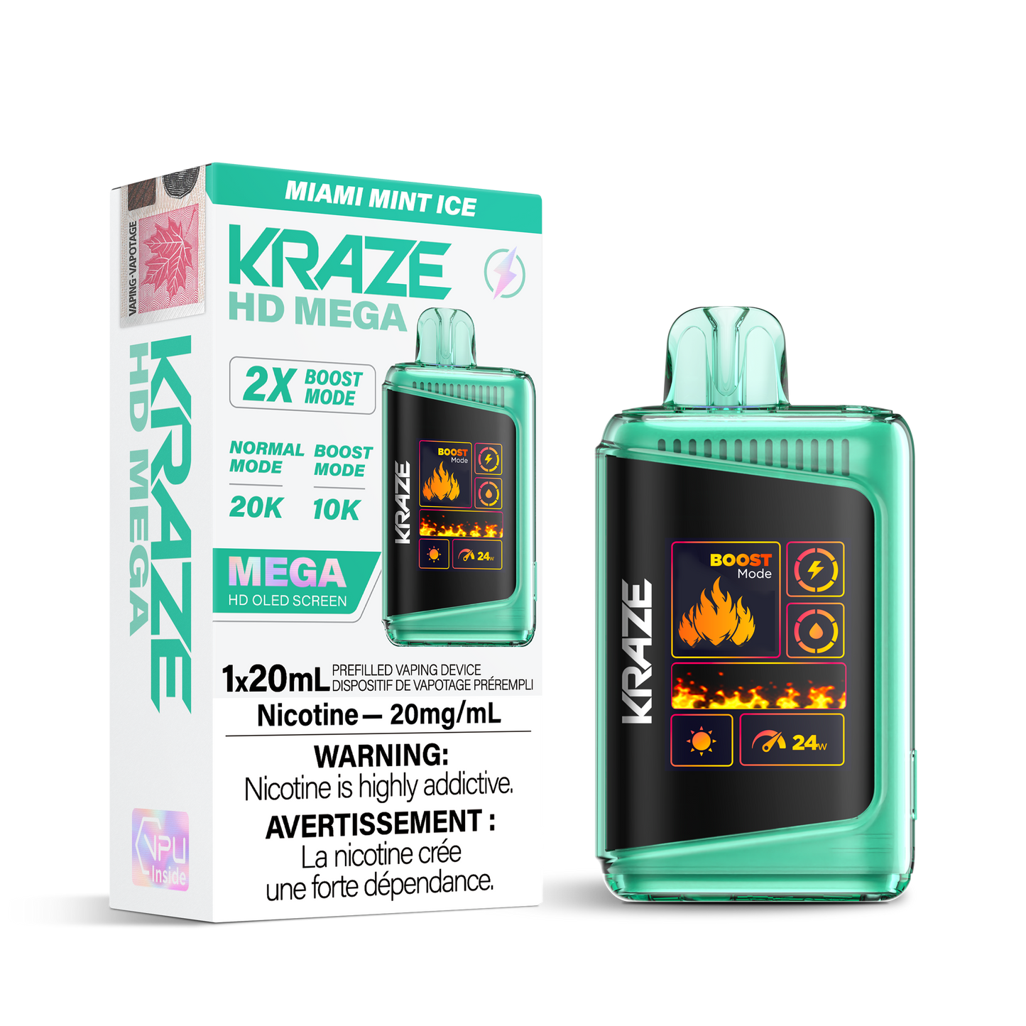 KRAZE HD MEGA 20K DISPOSABLE VAPE (ALBERTA)