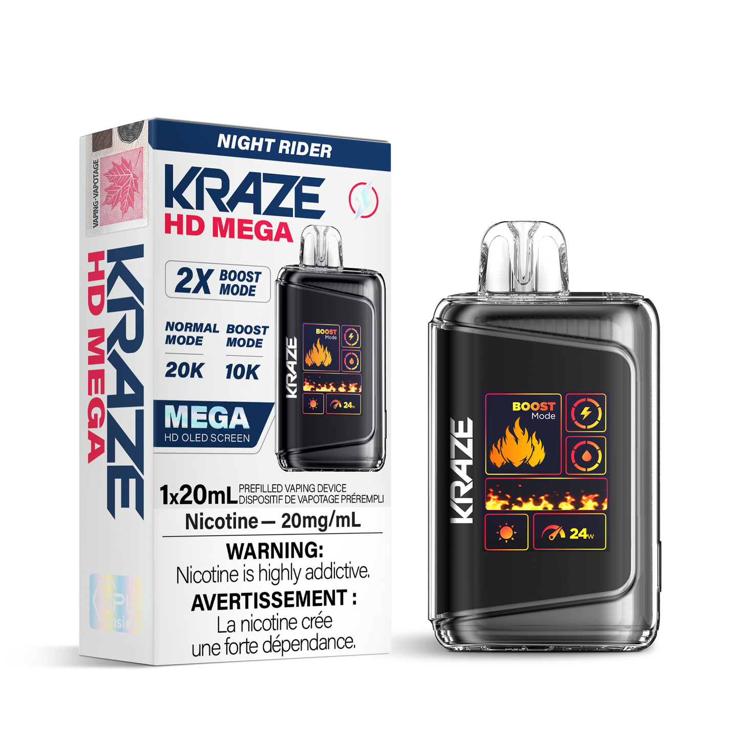KRAZE HD MEGA 20K DISPOSABLE VAPE (ALBERTA)