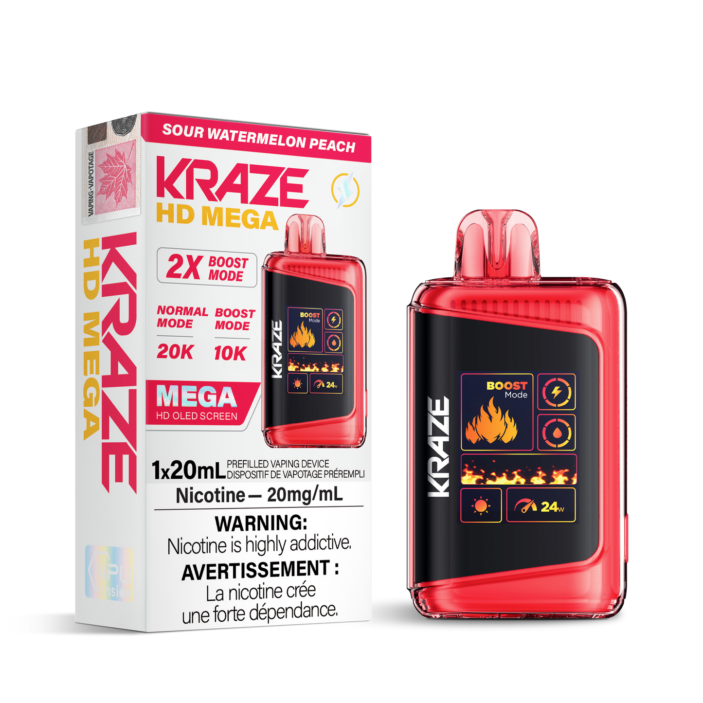 KRAZE HD MEGA 20K DISPOSABLE VAPE (ALBERTA)