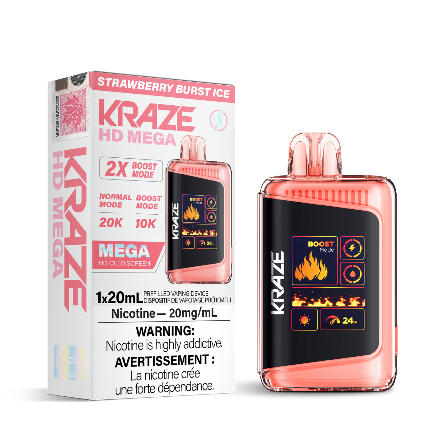 KRAZE HD MEGA 20K DISPOSABLE VAPE (ALBERTA)