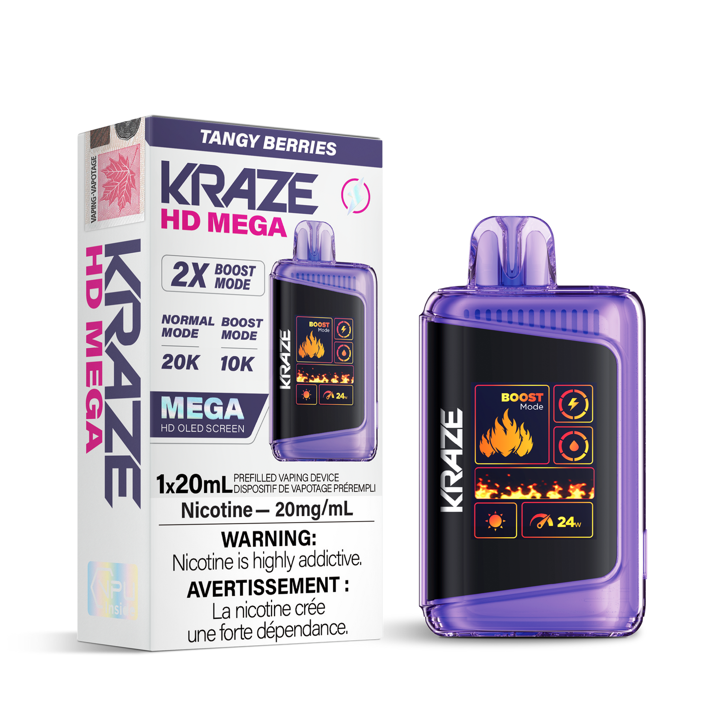 KRAZE HD MEGA 20K DISPOSABLE VAPE (ALBERTA)