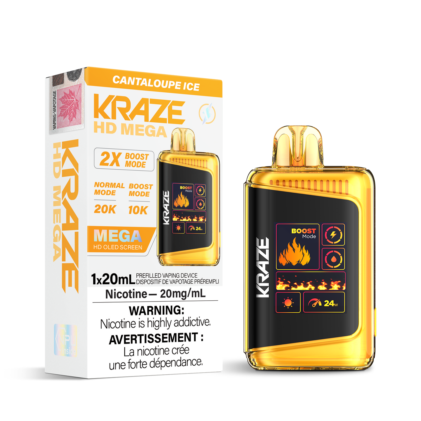 KRAZE HD MEGA 20K DISPOSABLE VAPE (ALBERTA)