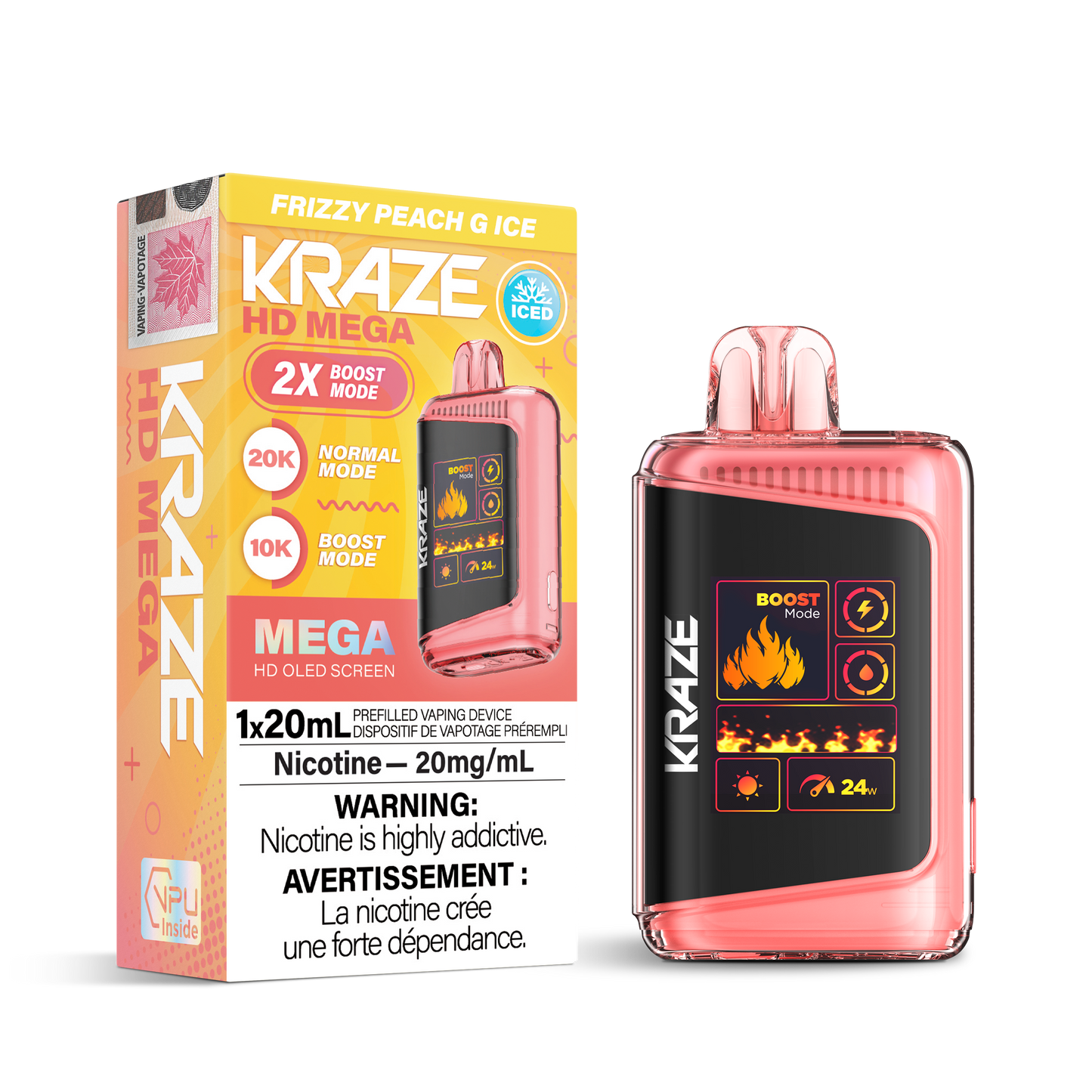 KRAZE HD MEGA 20K DISPOSABLE VAPE (ALBERTA)