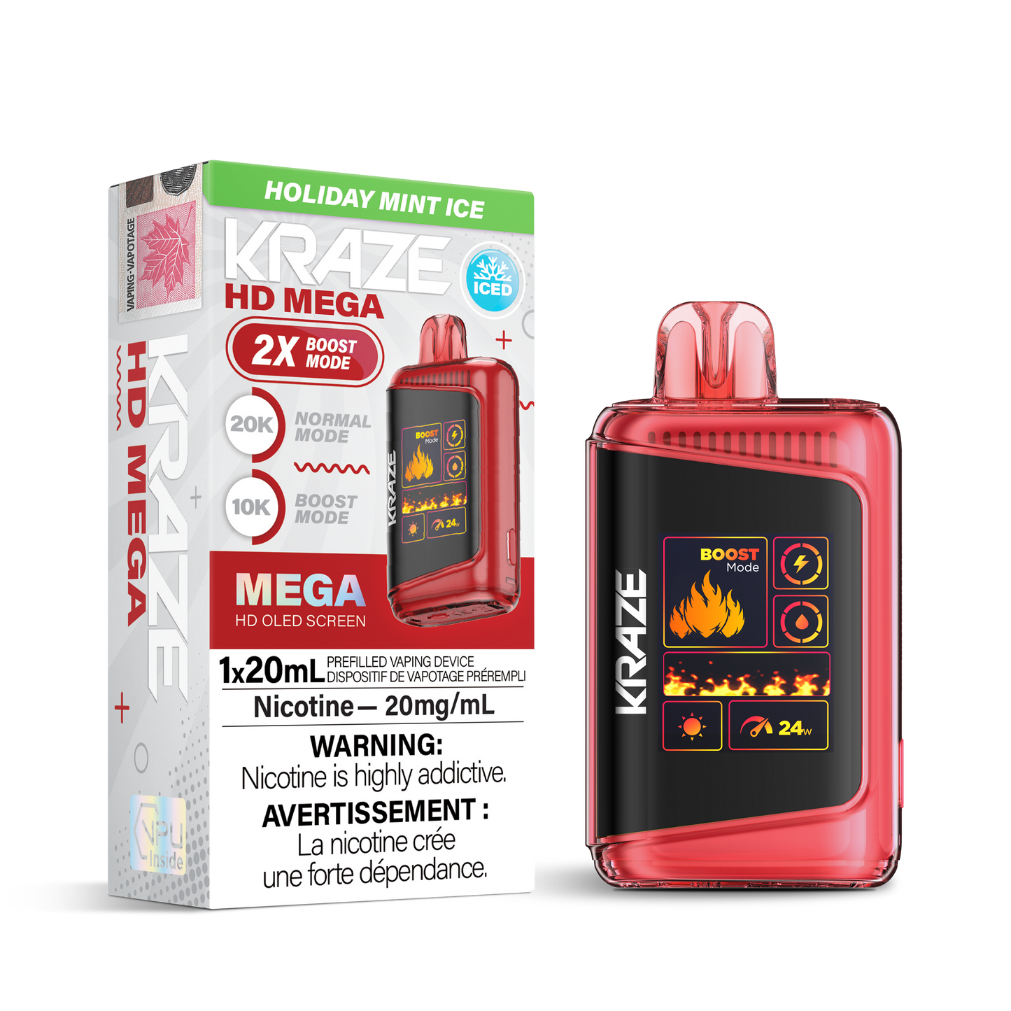 KRAZE HD MEGA 20K DISPOSABLE VAPE (ALBERTA)