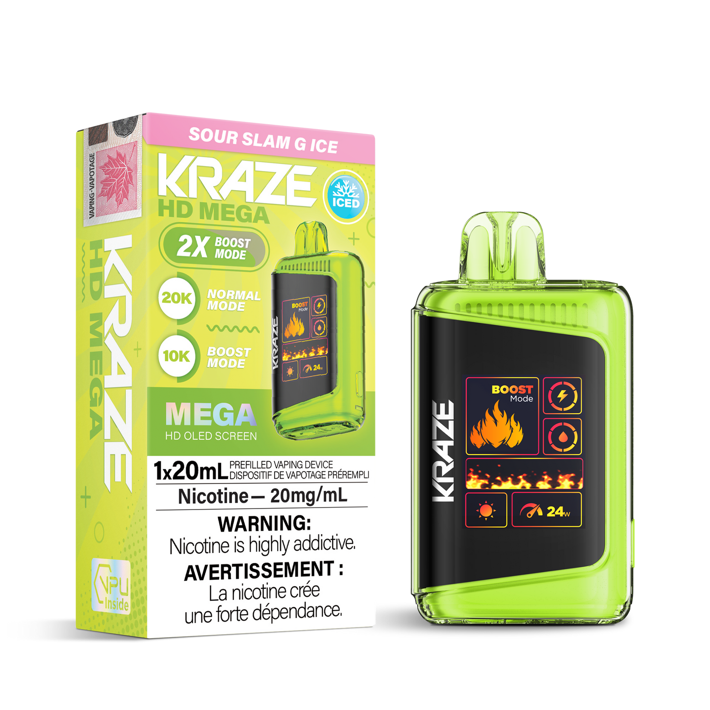 KRAZE HD MEGA 20K DISPOSABLE VAPE (ALBERTA)