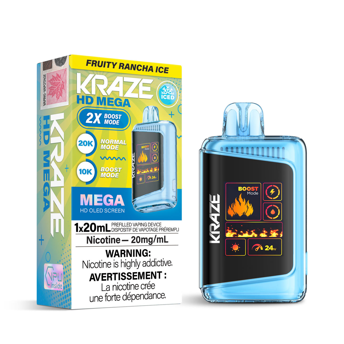 KRAZE HD MEGA 20K DISPOSABLE VAPE (ALBERTA)