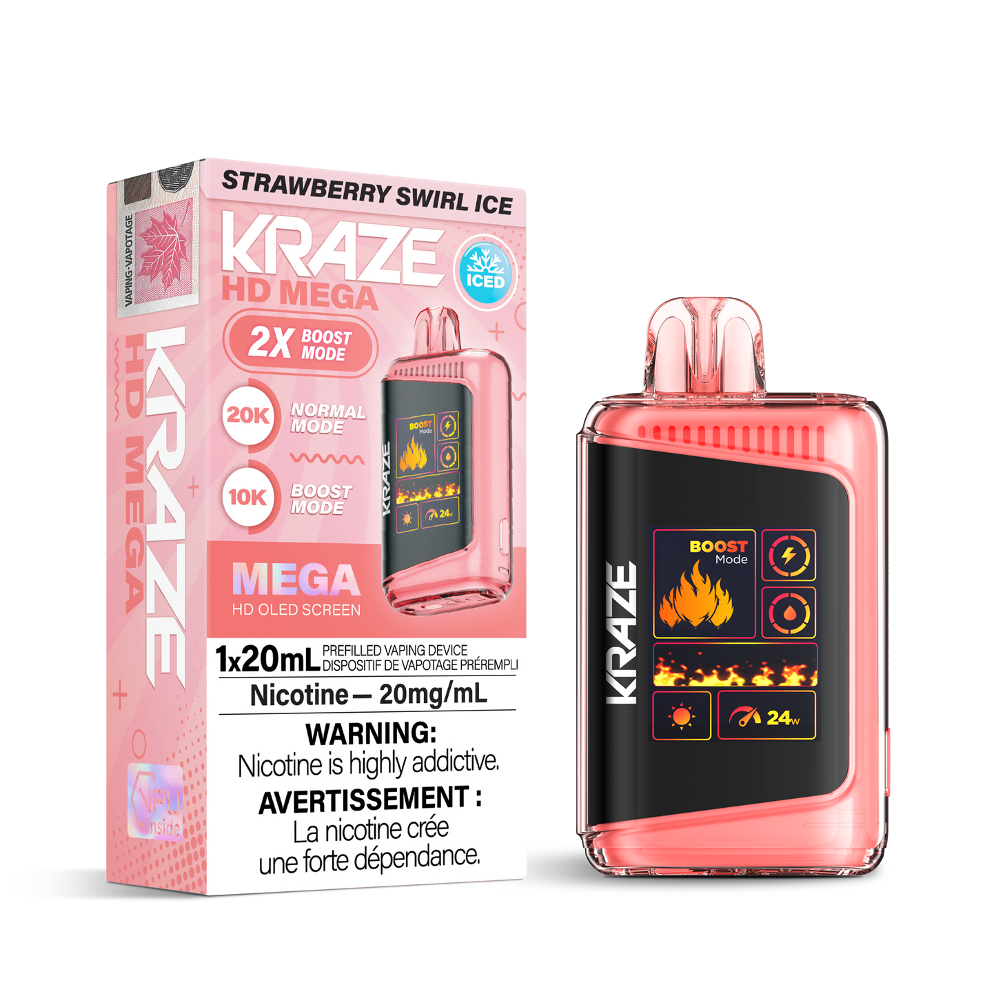 KRAZE HD MEGA 20K DISPOSABLE VAPE (ALBERTA)