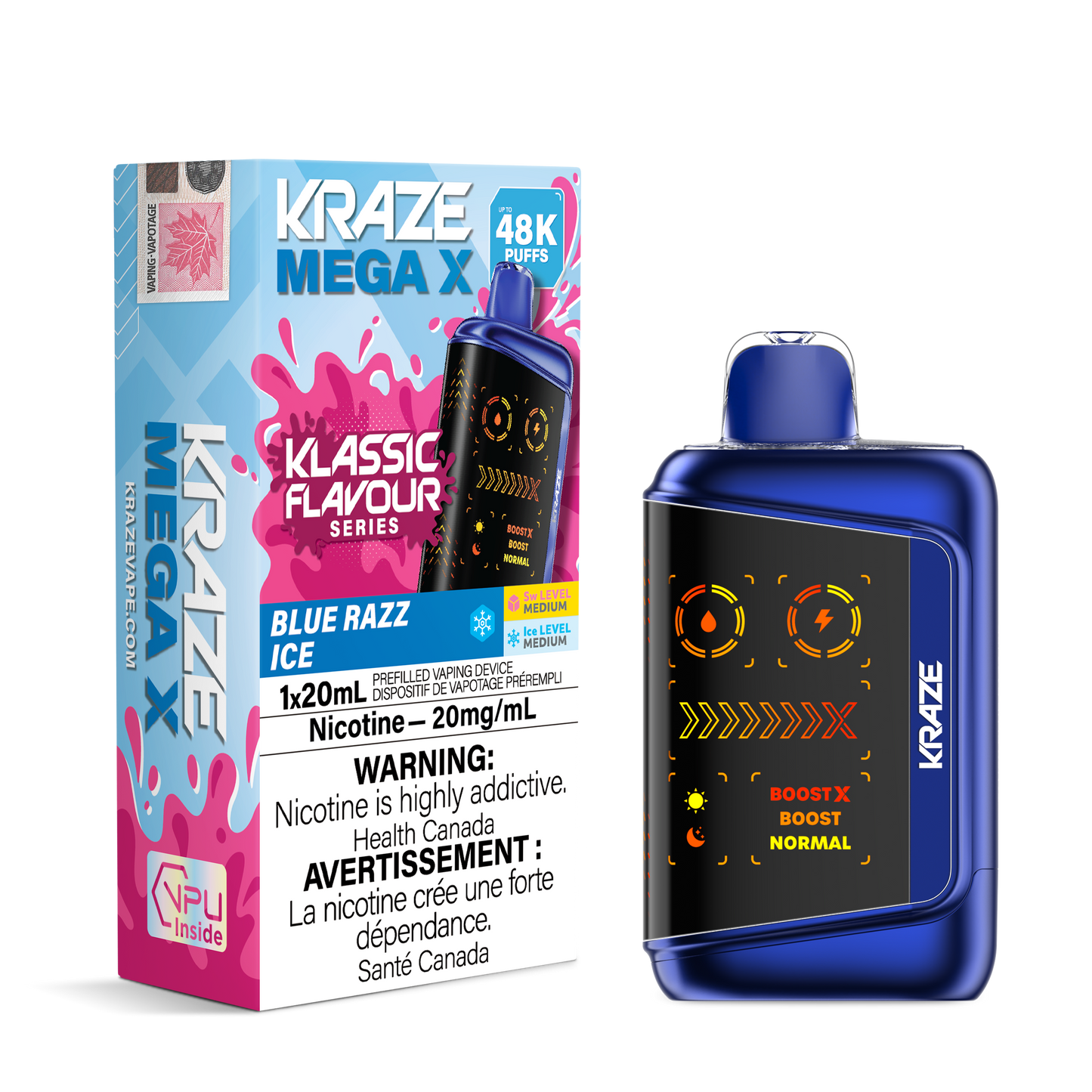 KRAZE MEGA X KLASSIC FLAVOUR SERIES DISPOSABLE VAPE (ALBERTA)