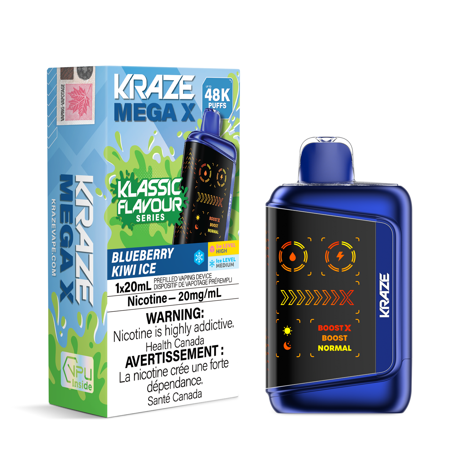 KRAZE MEGA X KLASSIC FLAVOUR SERIES DISPOSABLE VAPE (ALBERTA)