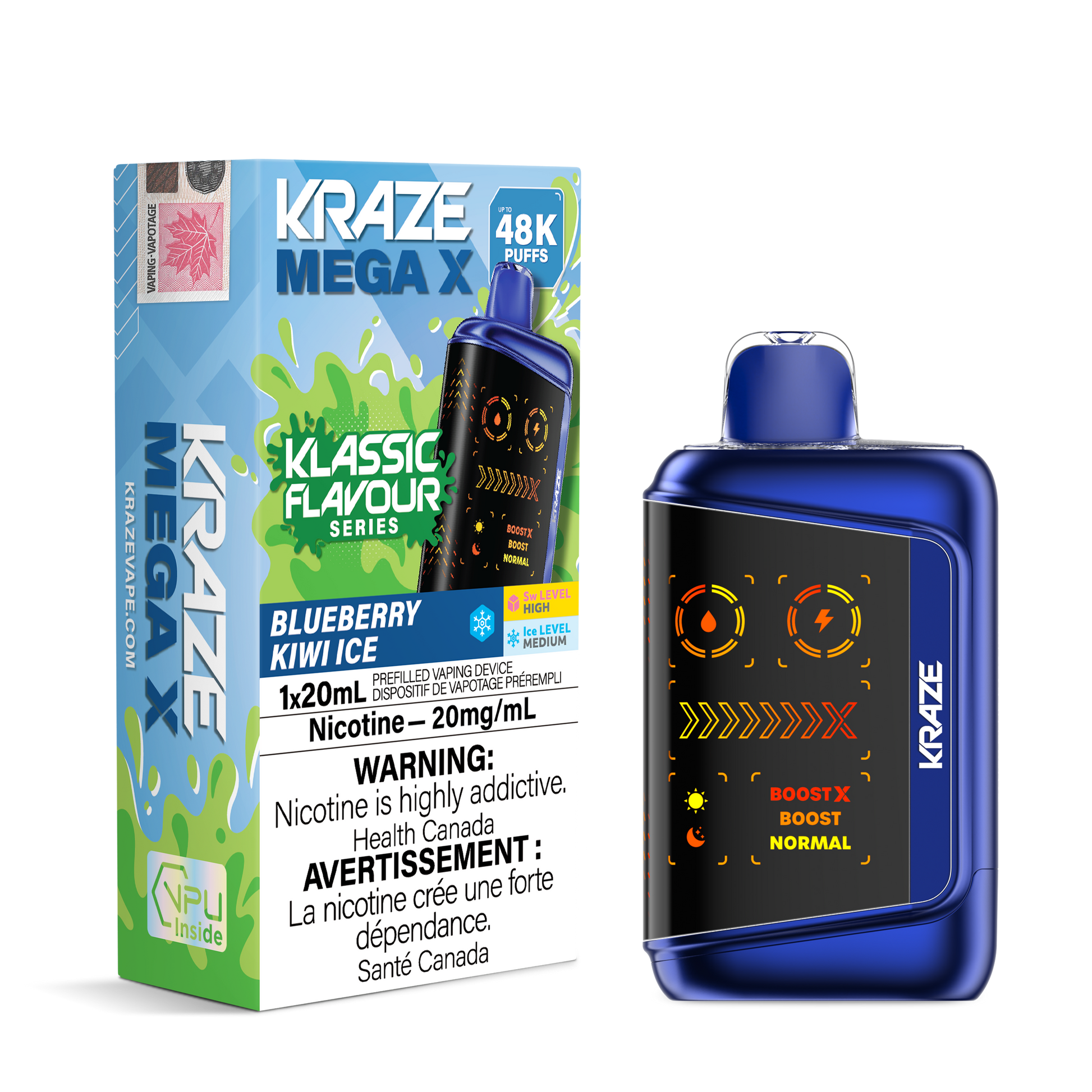 KRAZE MEGA X KLASSIC FLAVOUR SERIES DISPOSABLE VAPE (ALBERTA