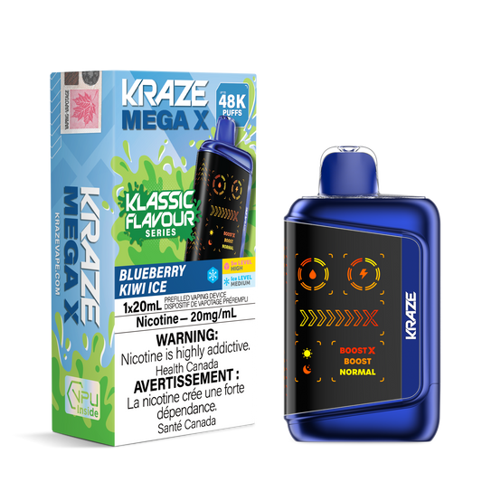 KRAZE MEGA X KLASSIC FLAVOUR SERIES DISPOSABLE VAPE (ALBERTA)