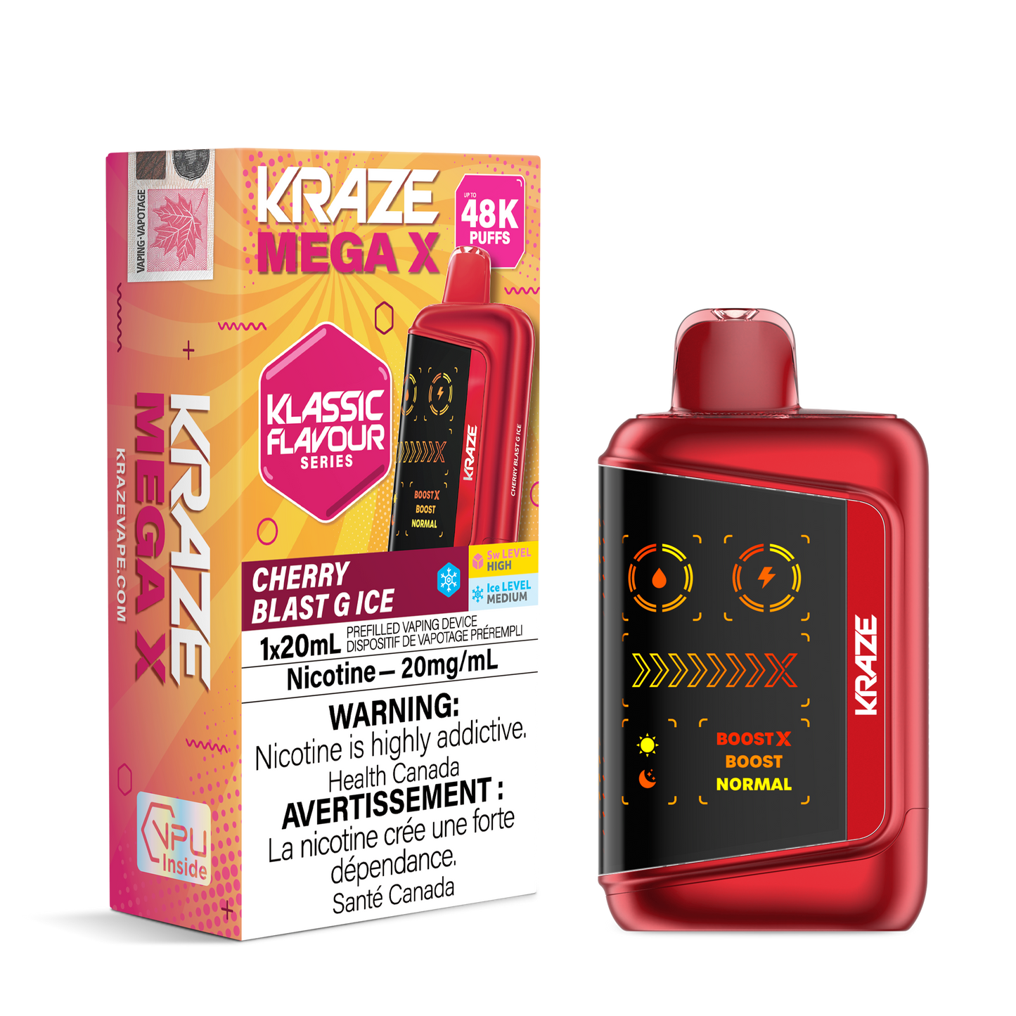 KRAZE MEGA X KLASSIC FLAVOUR SERIES DISPOSABLE VAPE (ALBERTA)