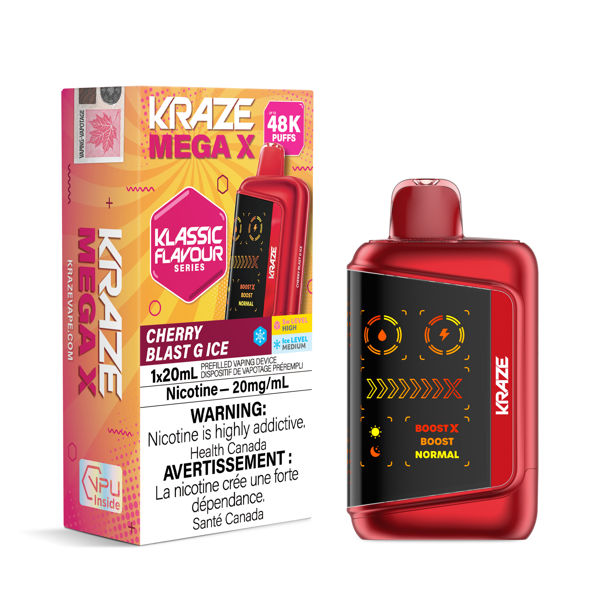KRAZE MEGA X KLASSIC FLAVOUR SERIES DISPOSABLE VAPE (ALBERTA