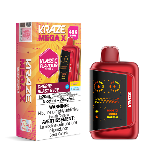 KRAZE MEGA X KLASSIC FLAVOUR SERIES DISPOSABLE VAPE (ALBERTA)
