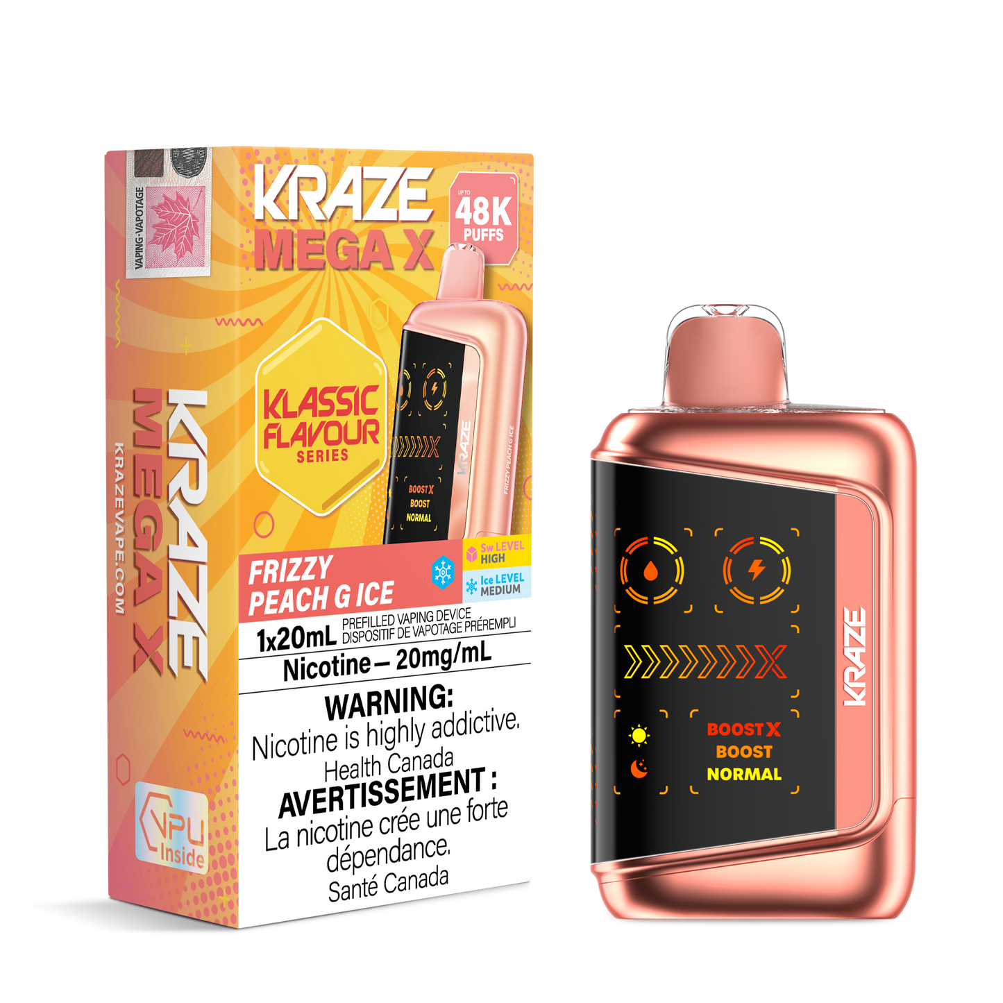 KRAZE MEGA X KLASSIC FLAVOUR SERIES DISPOSABLE VAPE (ALBERTA)