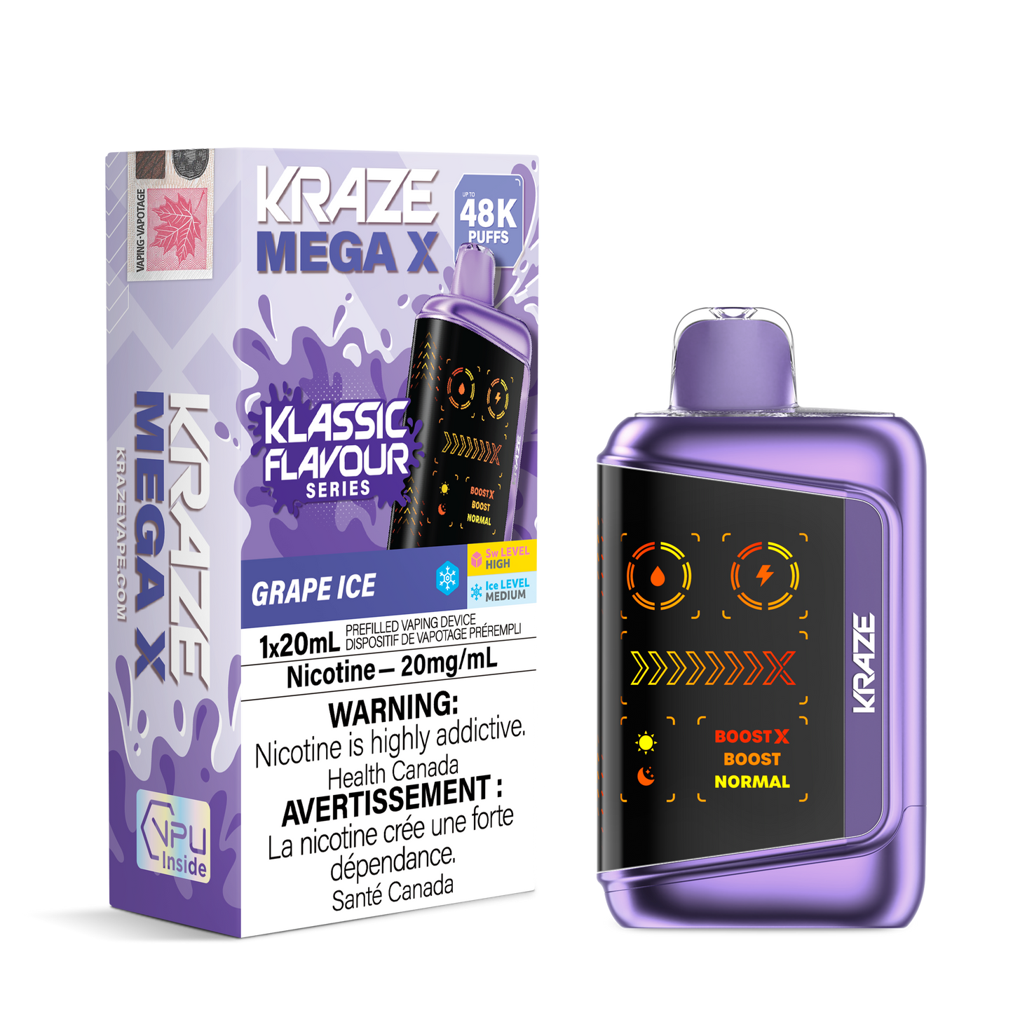 KRAZE MEGA X KLASSIC FLAVOUR SERIES DISPOSABLE VAPE (ALBERTA)