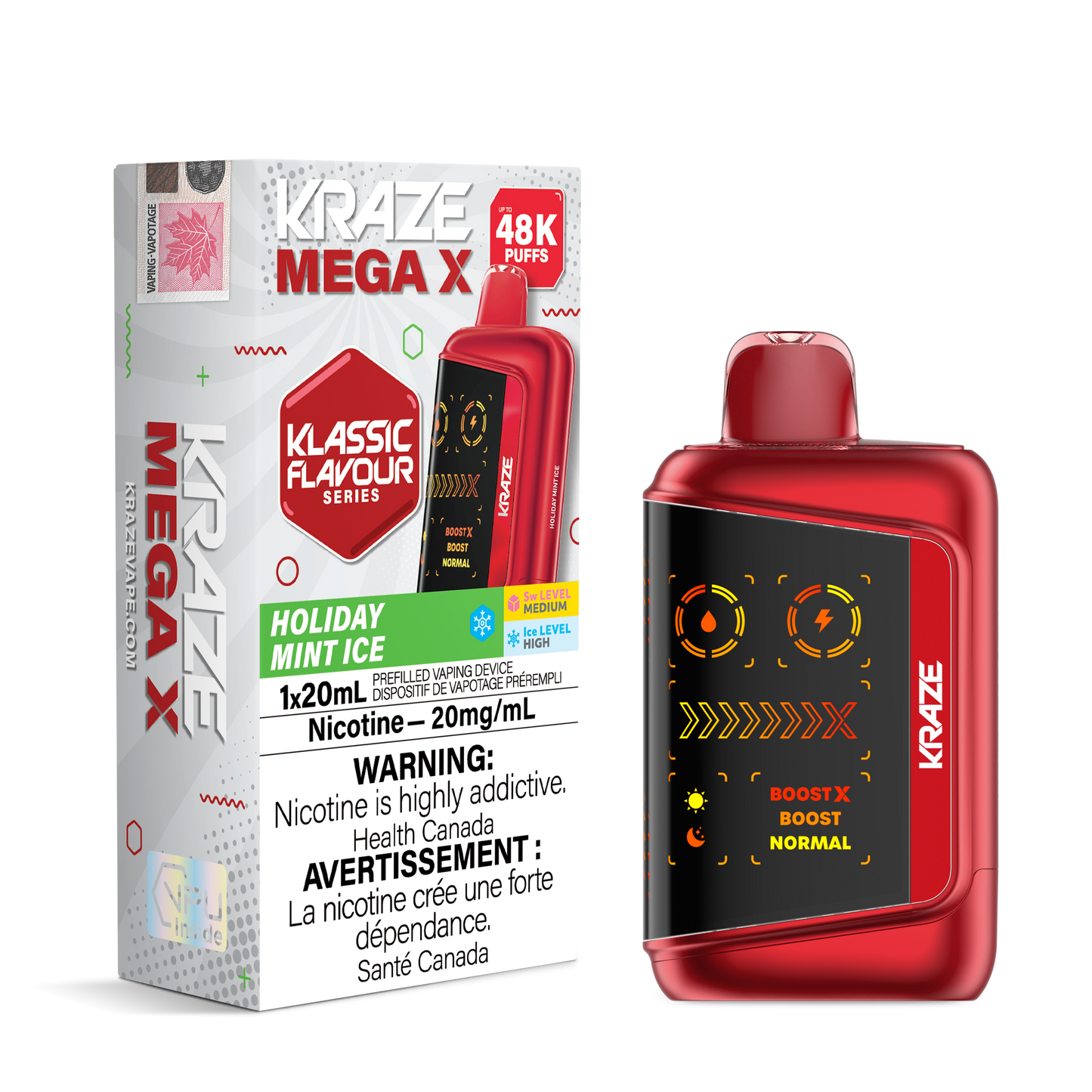 KRAZE MEGA X KLASSIC FLAVOUR SERIES DISPOSABLE VAPE (ALBERTA)