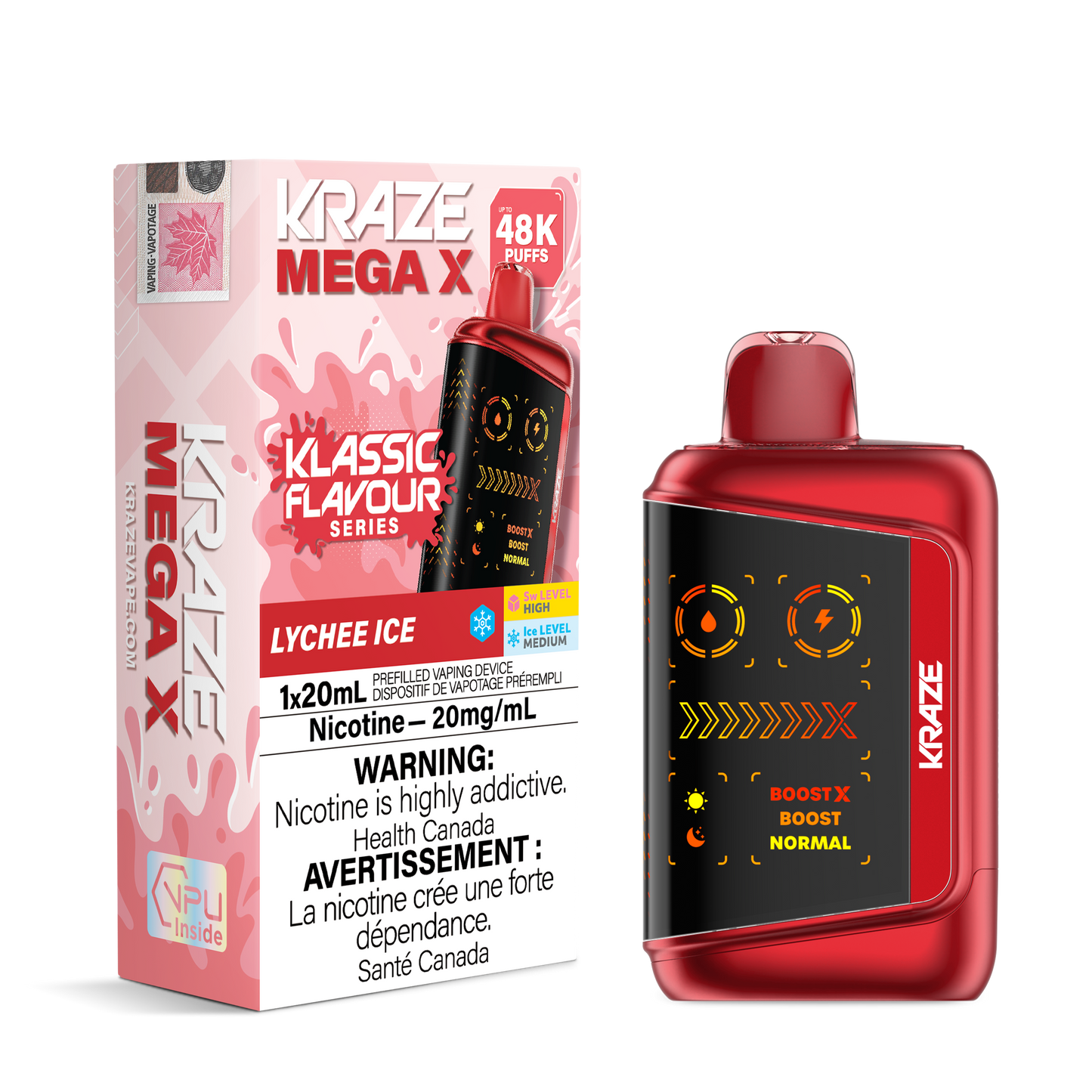 KRAZE MEGA X KLASSIC FLAVOUR SERIES DISPOSABLE VAPE (ALBERTA)