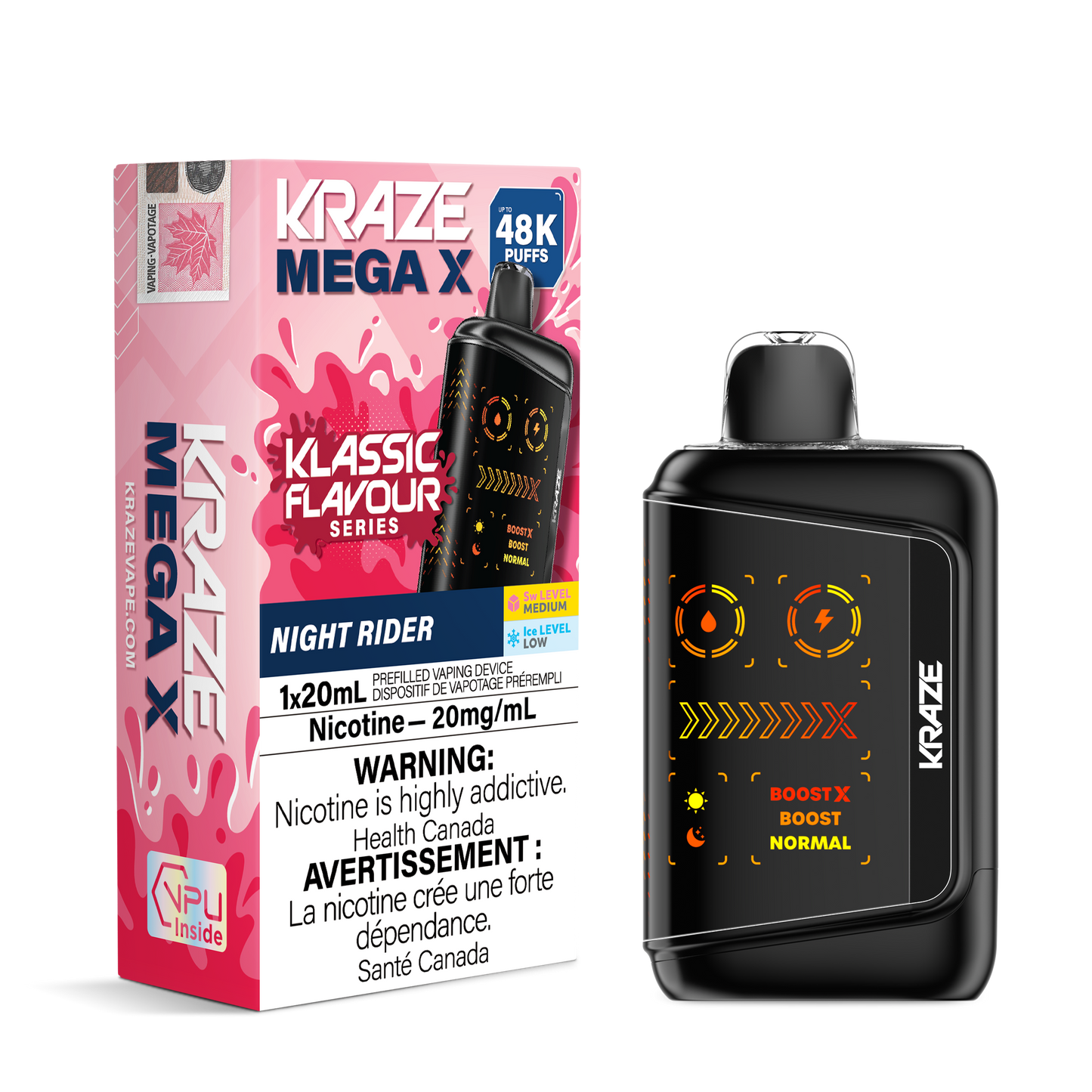 KRAZE MEGA X KLASSIC FLAVOUR SERIES DISPOSABLE VAPE (ALBERTA)