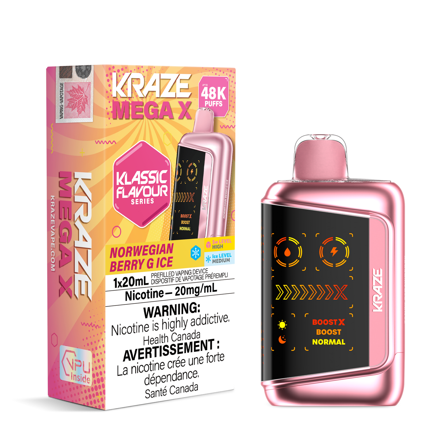 KRAZE MEGA X KLASSIC FLAVOUR SERIES DISPOSABLE VAPE (ALBERTA)