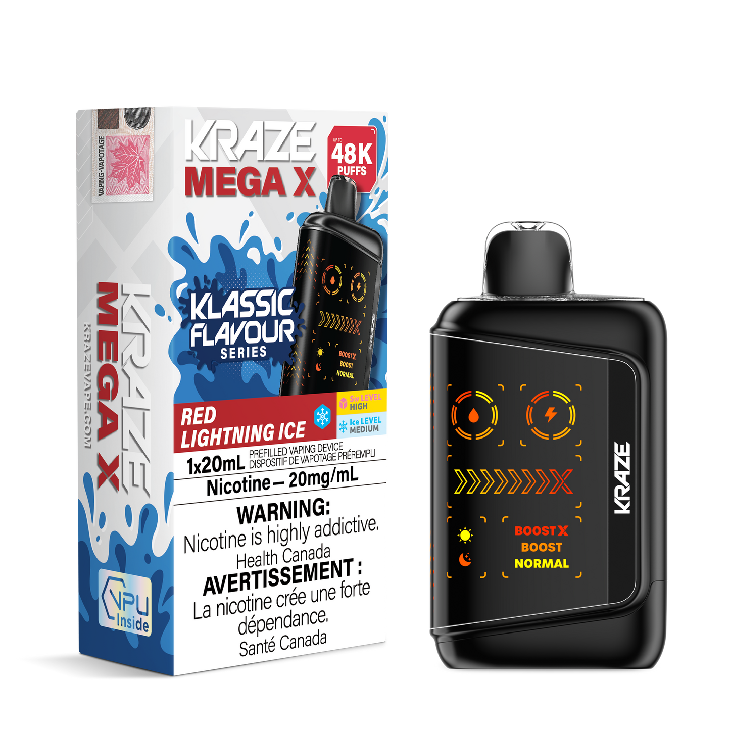 KRAZE MEGA X KLASSIC FLAVOUR SERIES DISPOSABLE VAPE (ALBERTA)