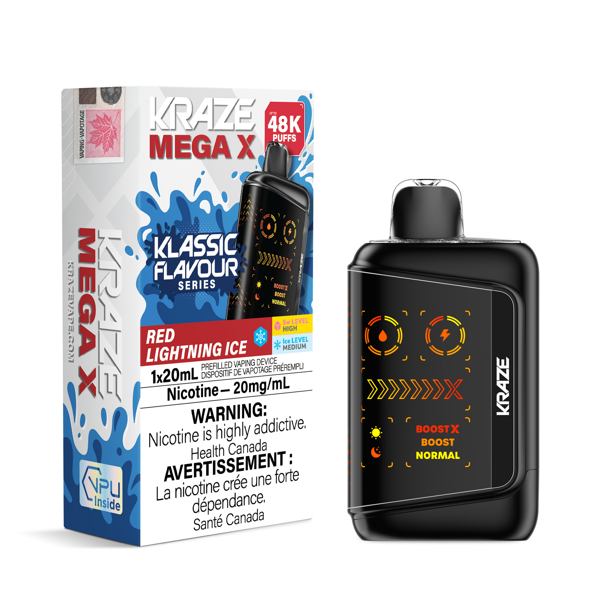 KRAZE MEGA X KLASSIC FLAVOUR SERIES DISPOSABLE VAPE (ALBERTA