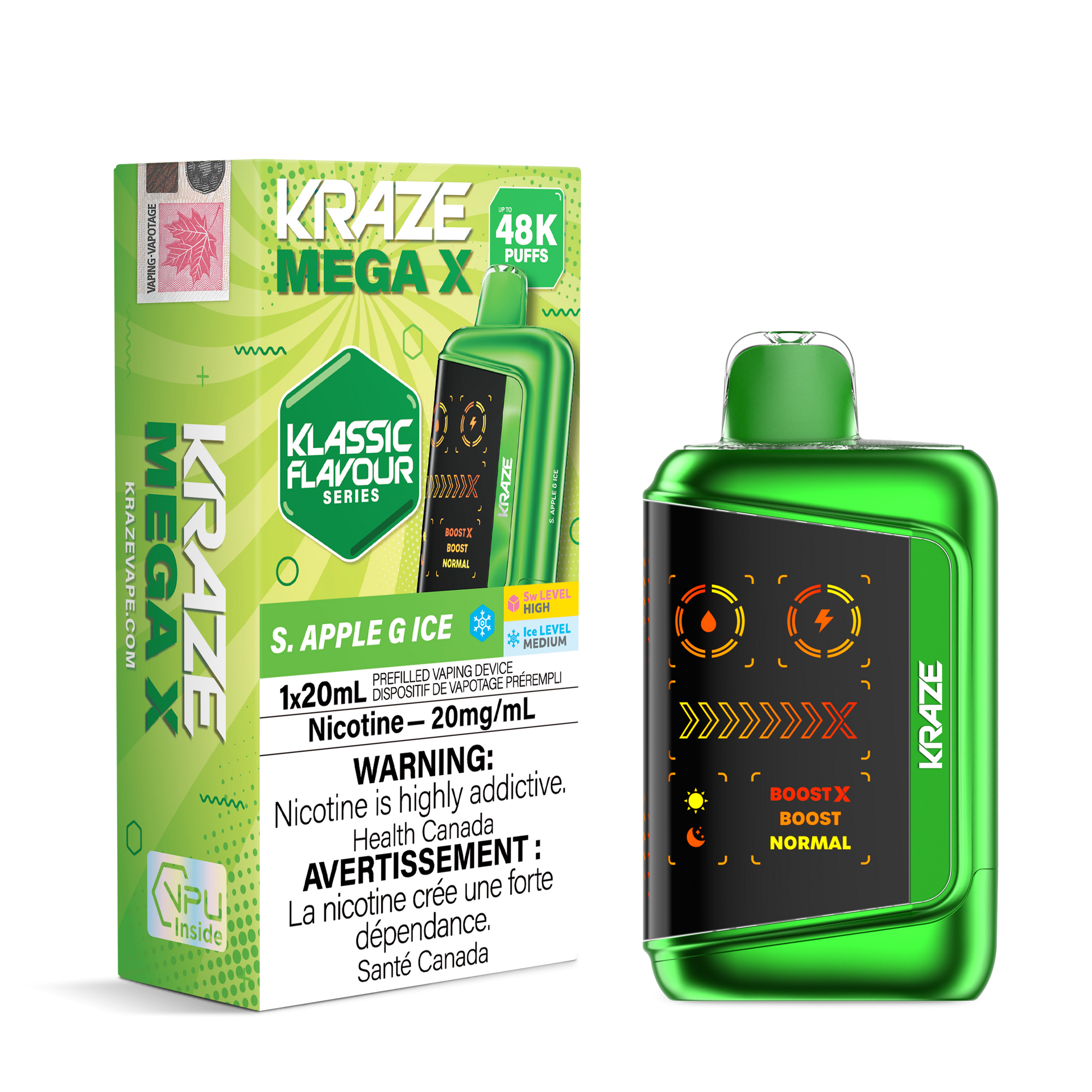KRAZE MEGA X KLASSIC FLAVOUR SERIES DISPOSABLE VAPE (ALBERTA