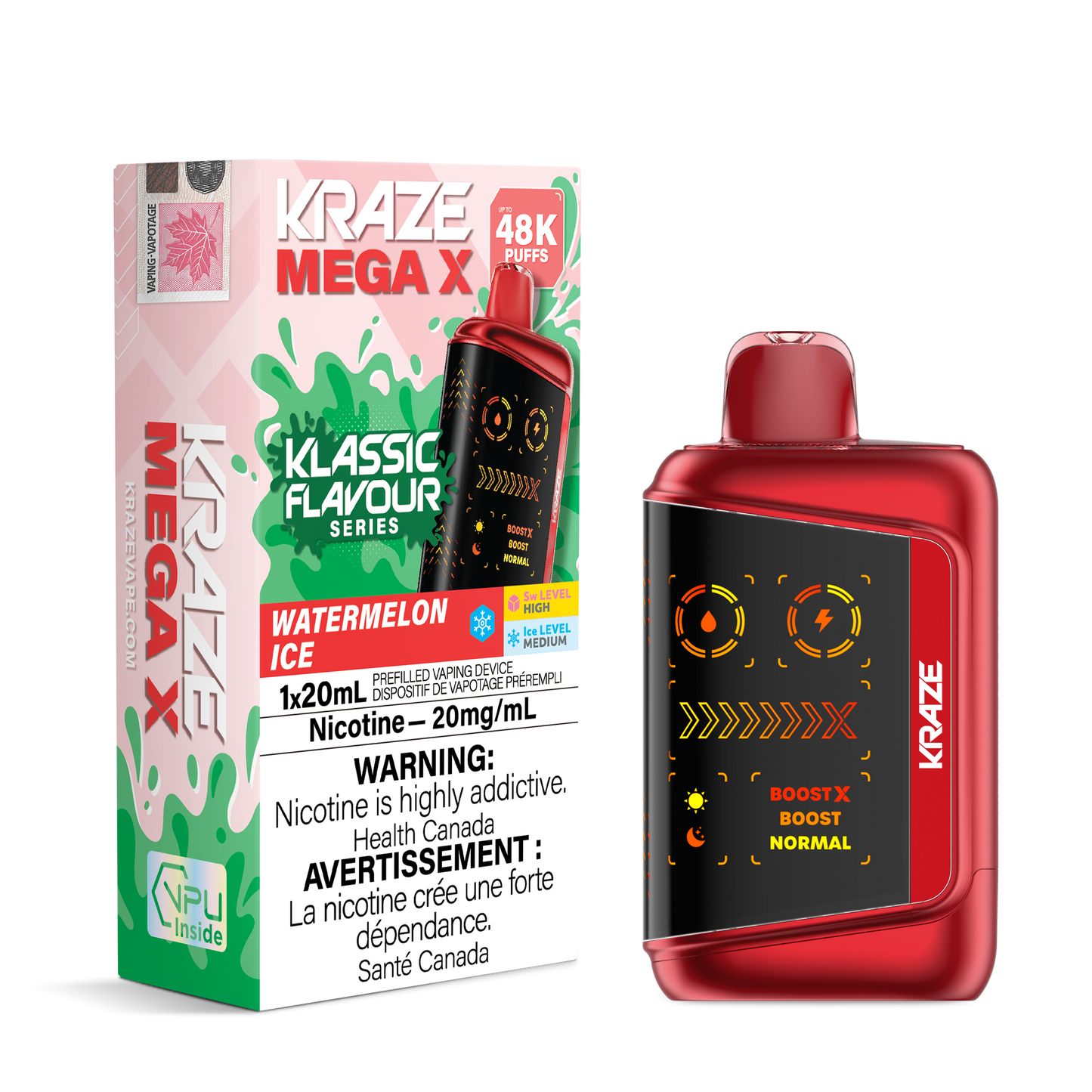 KRAZE MEGA X KLASSIC FLAVOUR SERIES DISPOSABLE VAPE (ALBERTA)