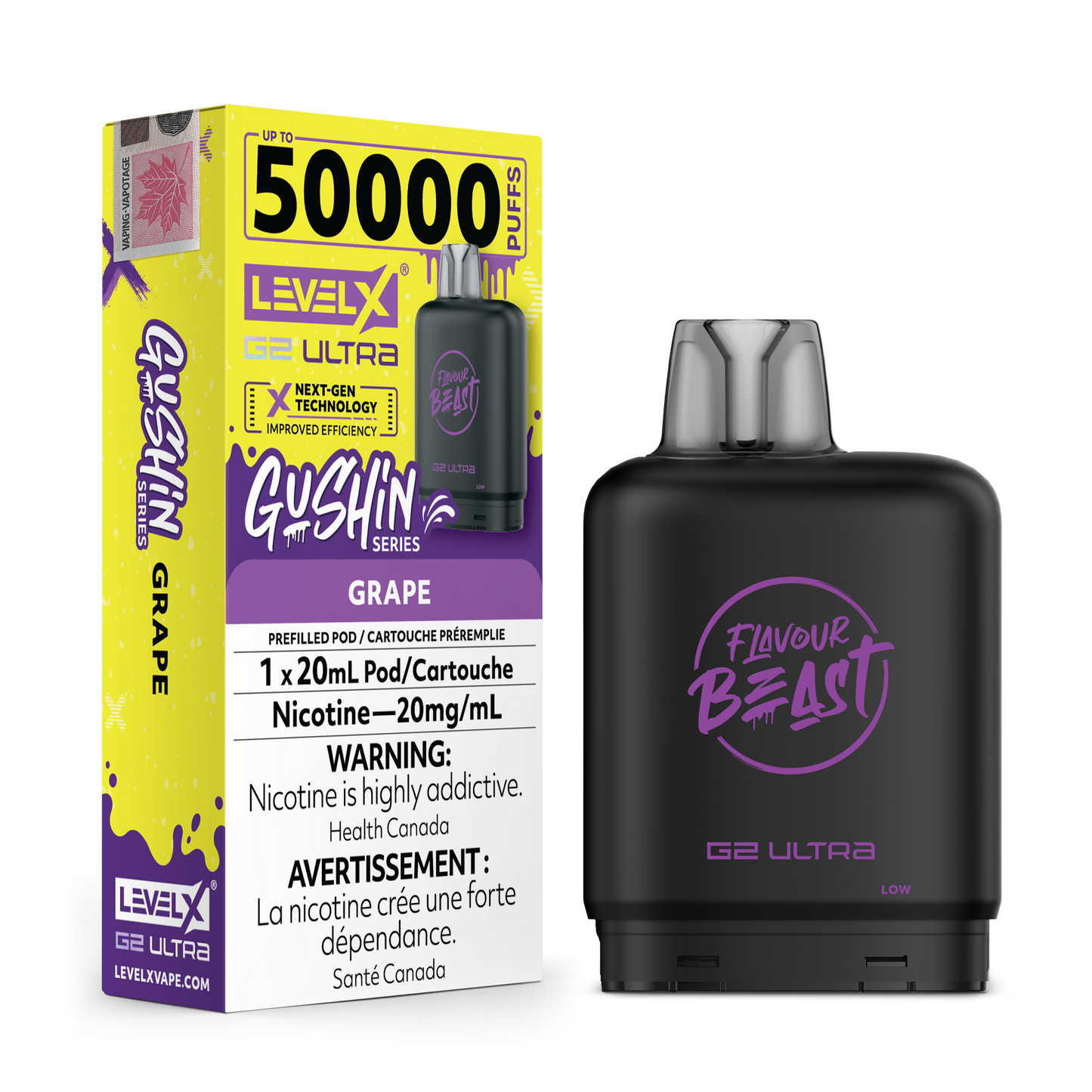 LEVEL X FLAVOUR BEAST G2 ULTRA GUSHIN SERIES POD (ALBERTA)