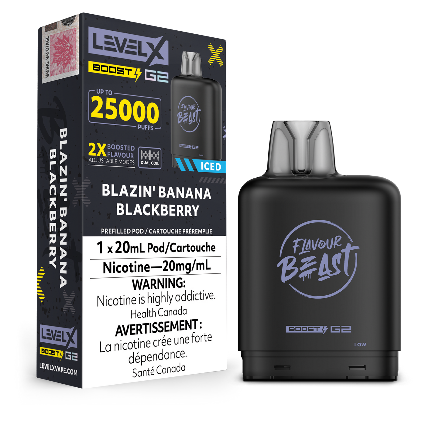 LEVEL X FLAVOUR BEAST BOOST G2 25K POD (ALBERTA)