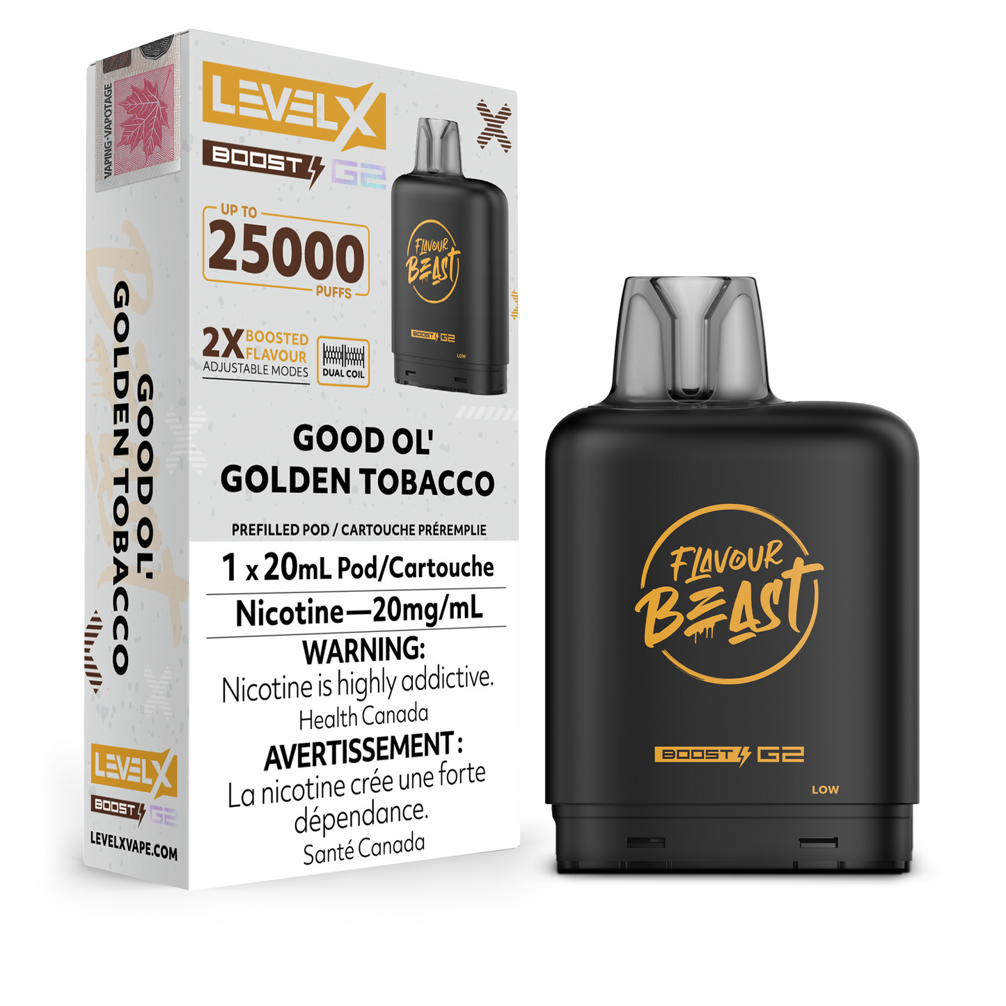 LEVEL X FLAVOUR BEAST BOOST G2 25K POD (ALBERTA)