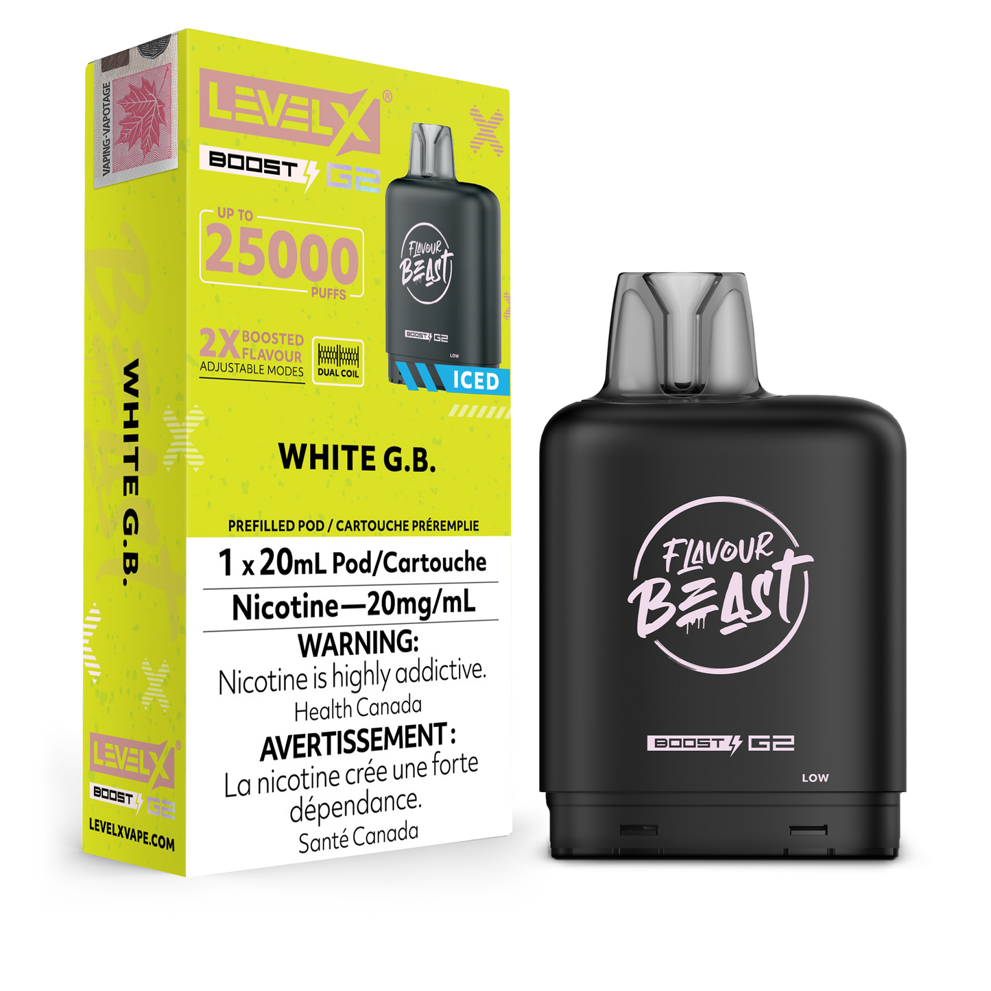 LEVEL X FLAVOUR BEAST BOOST G2 25K POD (ALBERTA)
