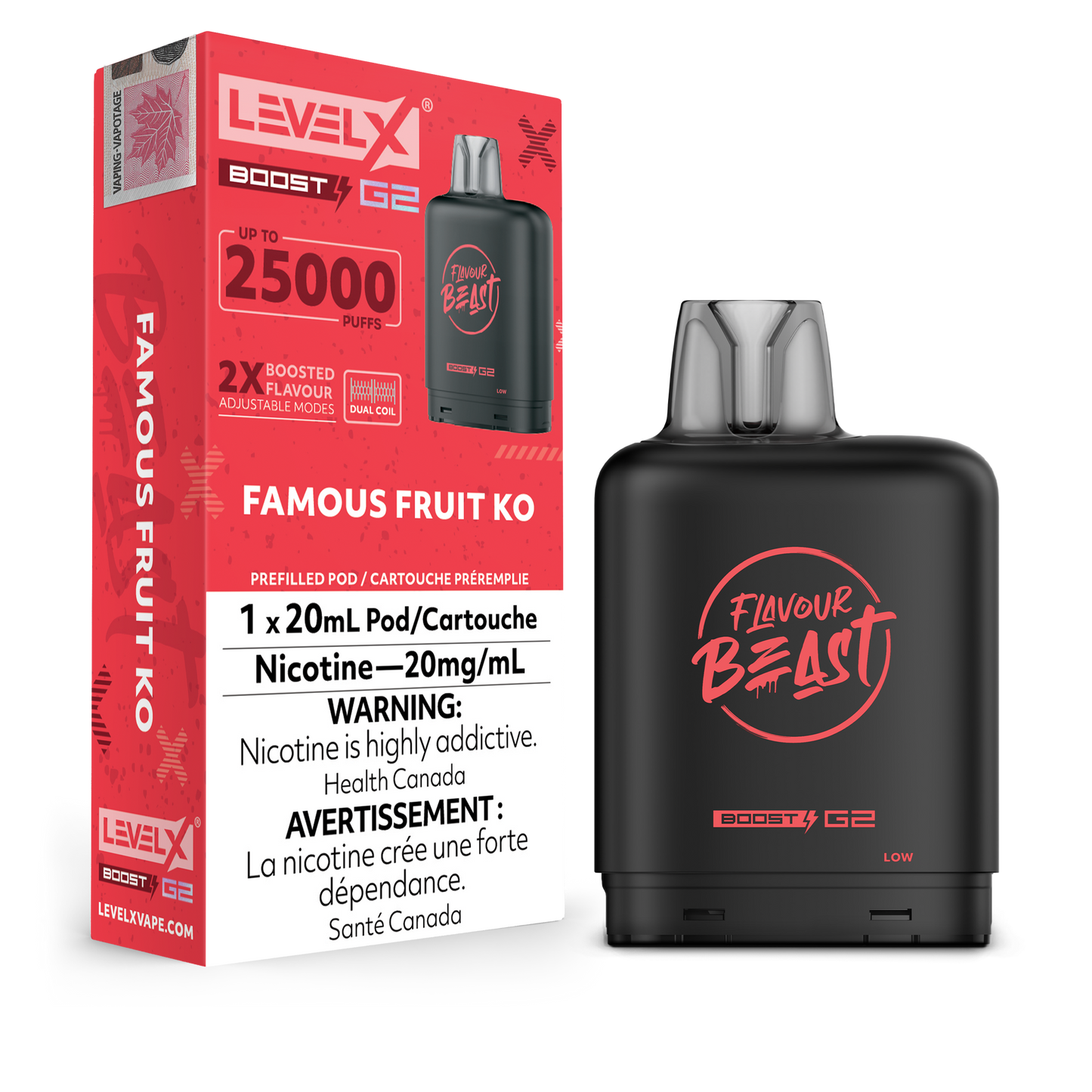LEVEL X FLAVOUR BEAST BOOST G2 25K POD (ALBERTA)