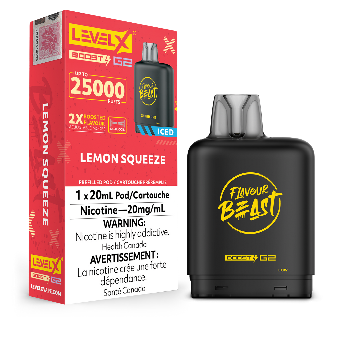 LEVEL X FLAVOUR BEAST BOOST G2 25K POD (ALBERTA)