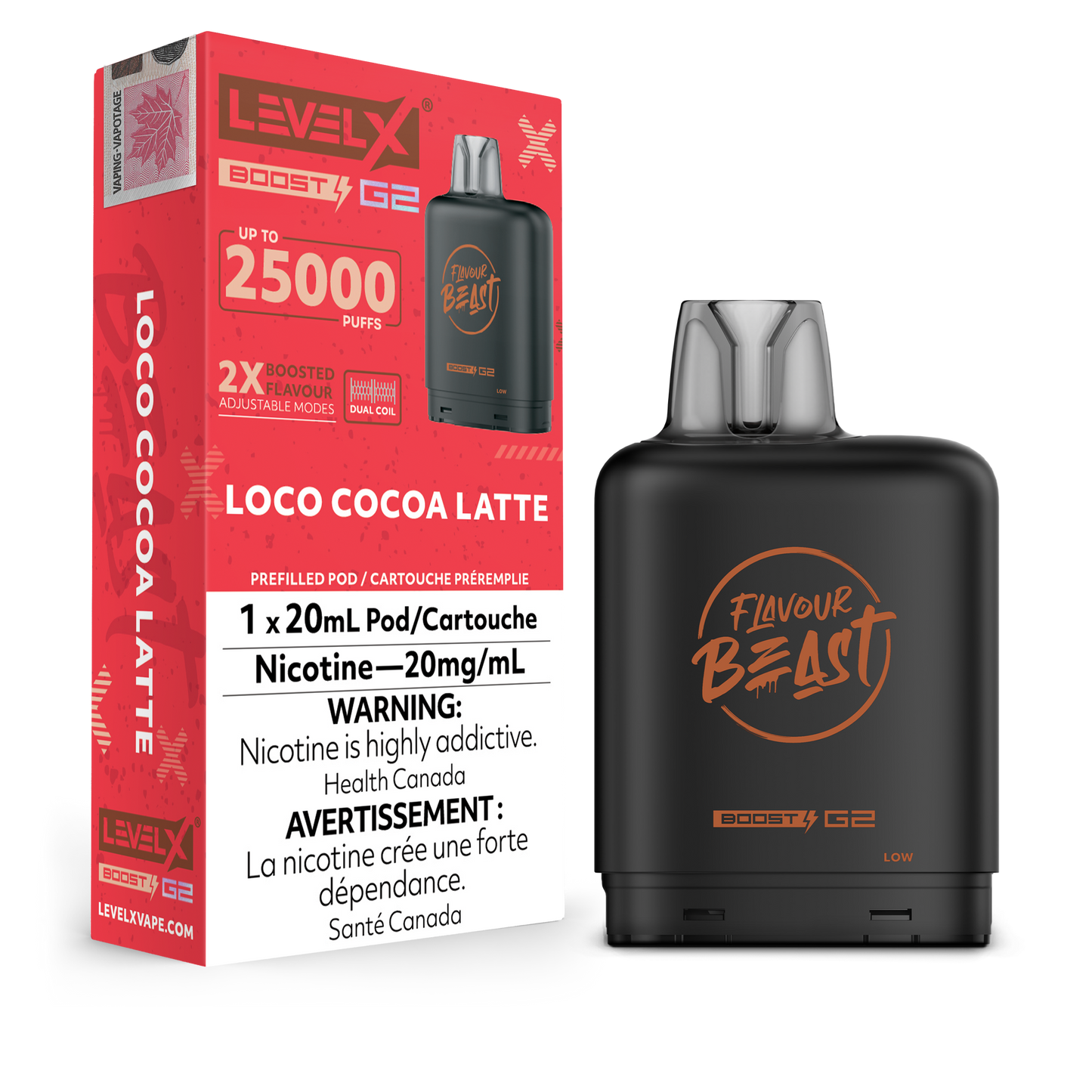 LEVEL X FLAVOUR BEAST BOOST G2 25K POD (ALBERTA)