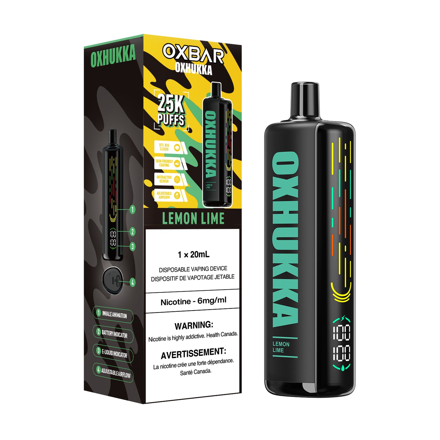 OXBAR OXHUKKA 25K DISPOSABLE VAPE (ALBERTA)