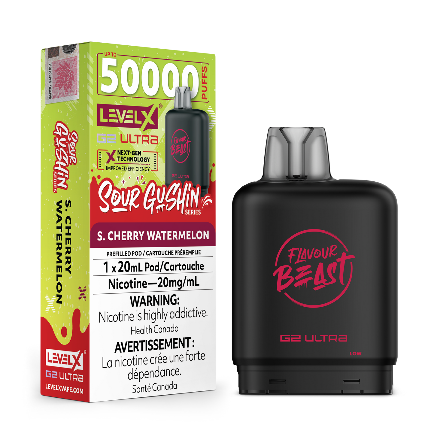 LEVEL X FLAVOUR BEAST G2 ULTRA SOUR GUSHIN POD (ALBERTA)