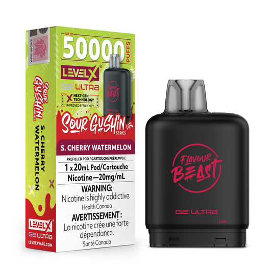 LEVEL X FLAVOUR BEAST G2 ULTRA SOUR GUSHIN POD (ALBERTA)
