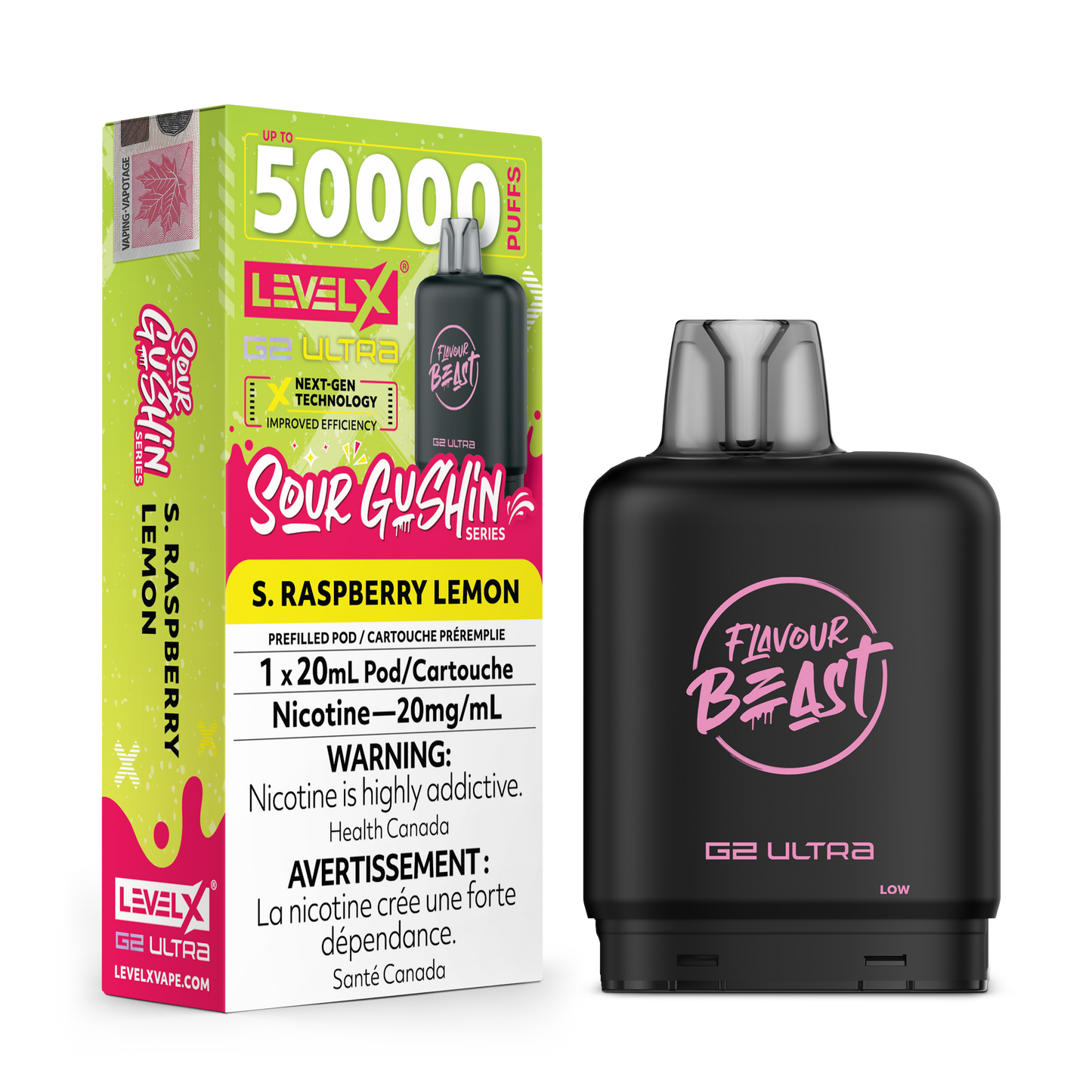 LEVEL X FLAVOUR BEAST G2 ULTRA SOUR GUSHIN POD (ALBERTA)