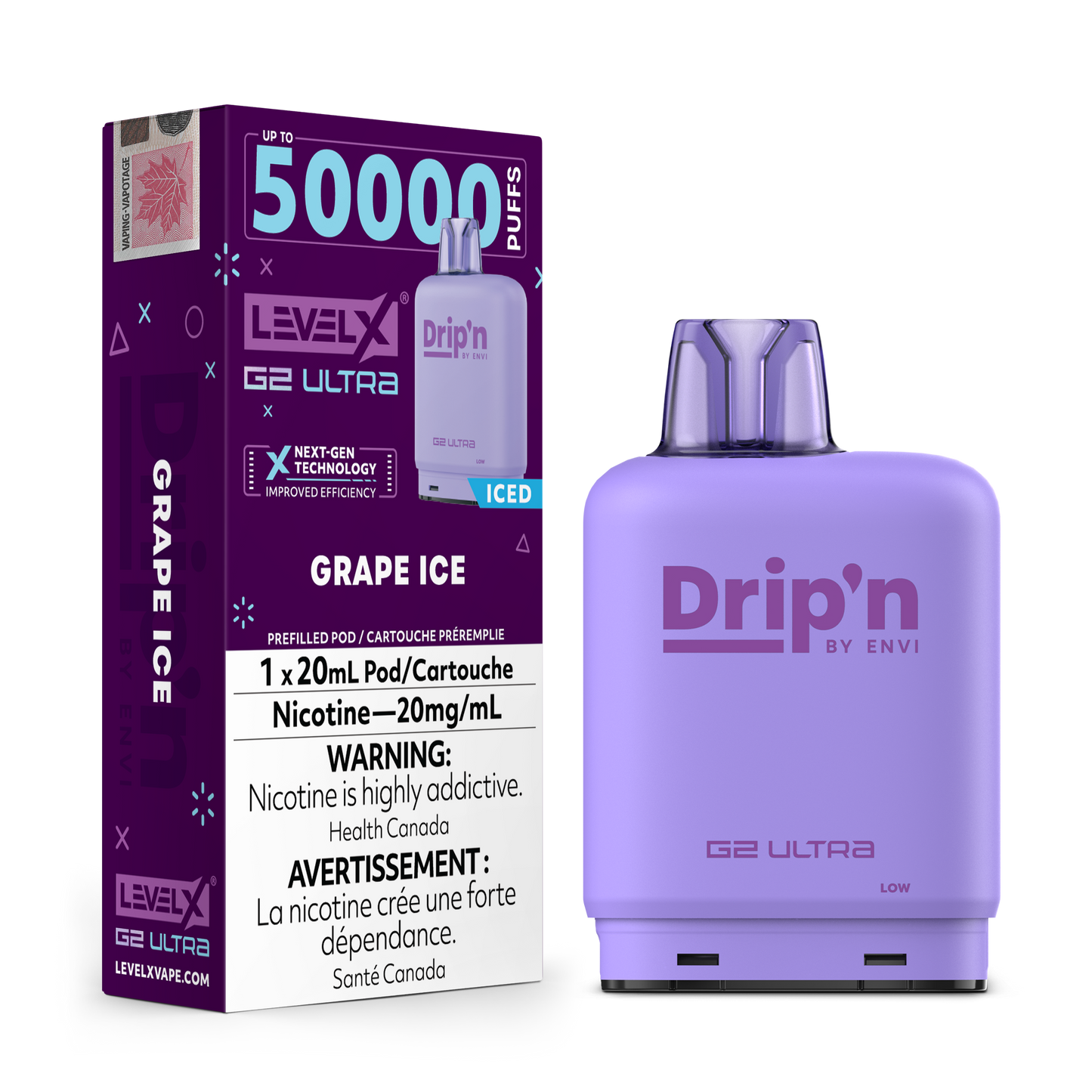 LEVEL X DRIP'N G2 ULTRA 50K POD (ALBERTA)