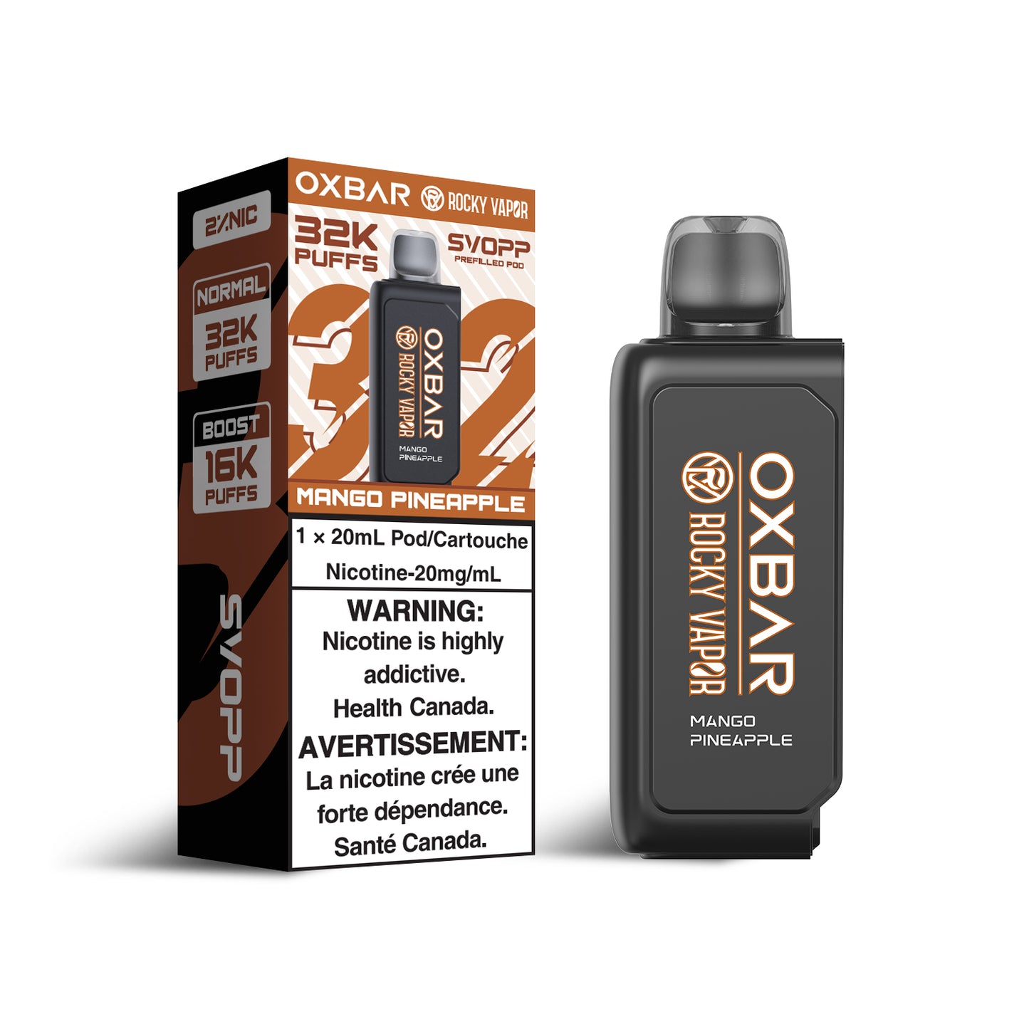 SVOPP ROCKY VAPOR OXBAR 32K POD (ALBERTA)