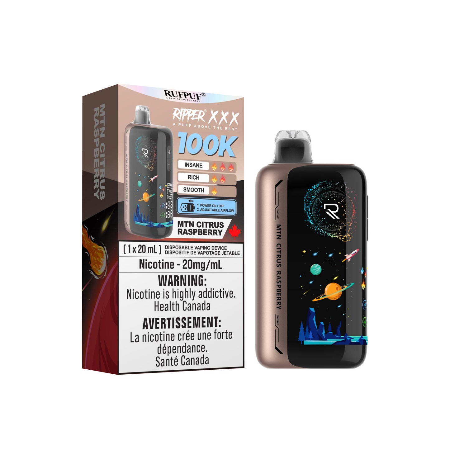 RIPPER XXX 100K DISPOSABLE VAPE (ALBERTA)