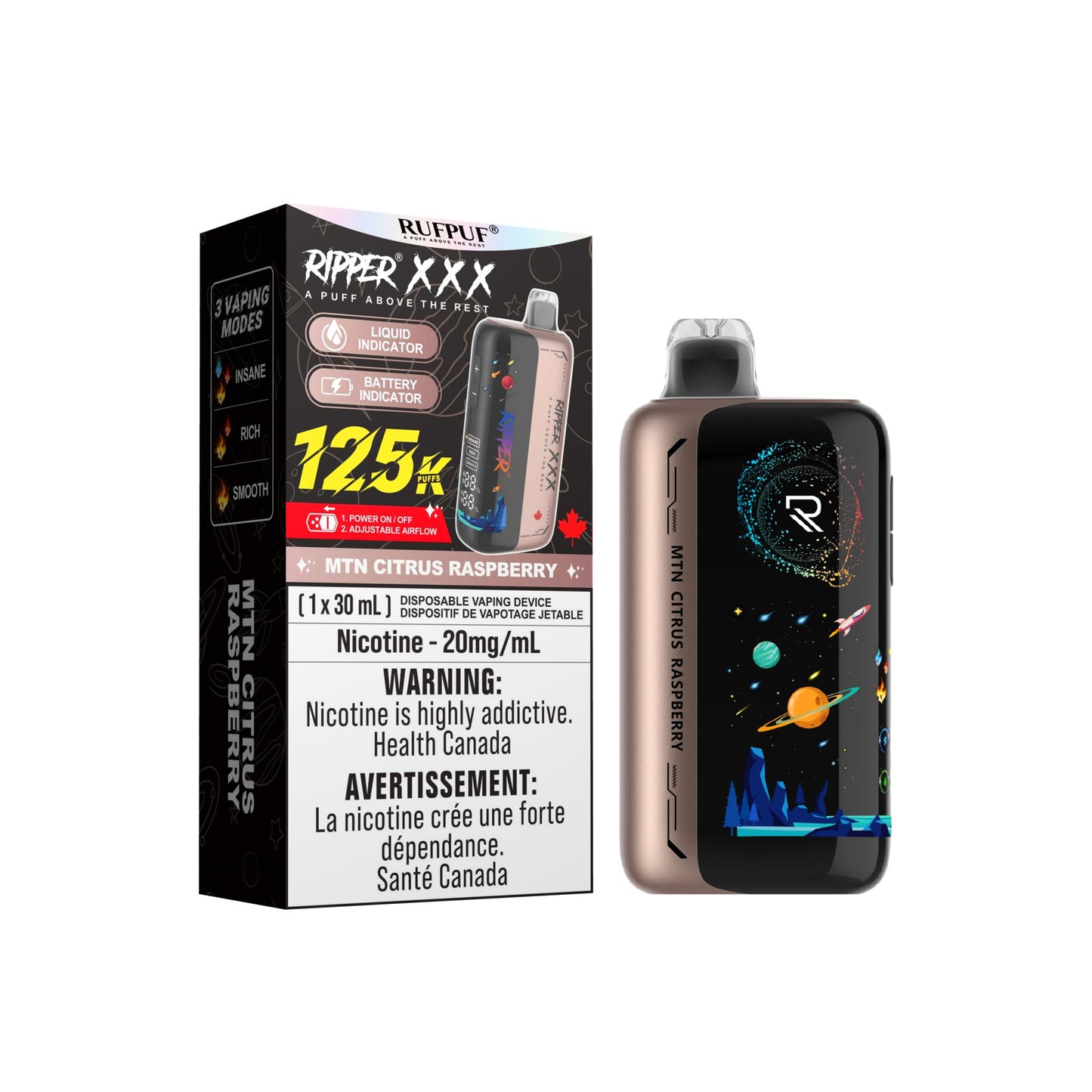 RIPPER XXX 125K DISPOSABLE VAPE (ALBERTA)