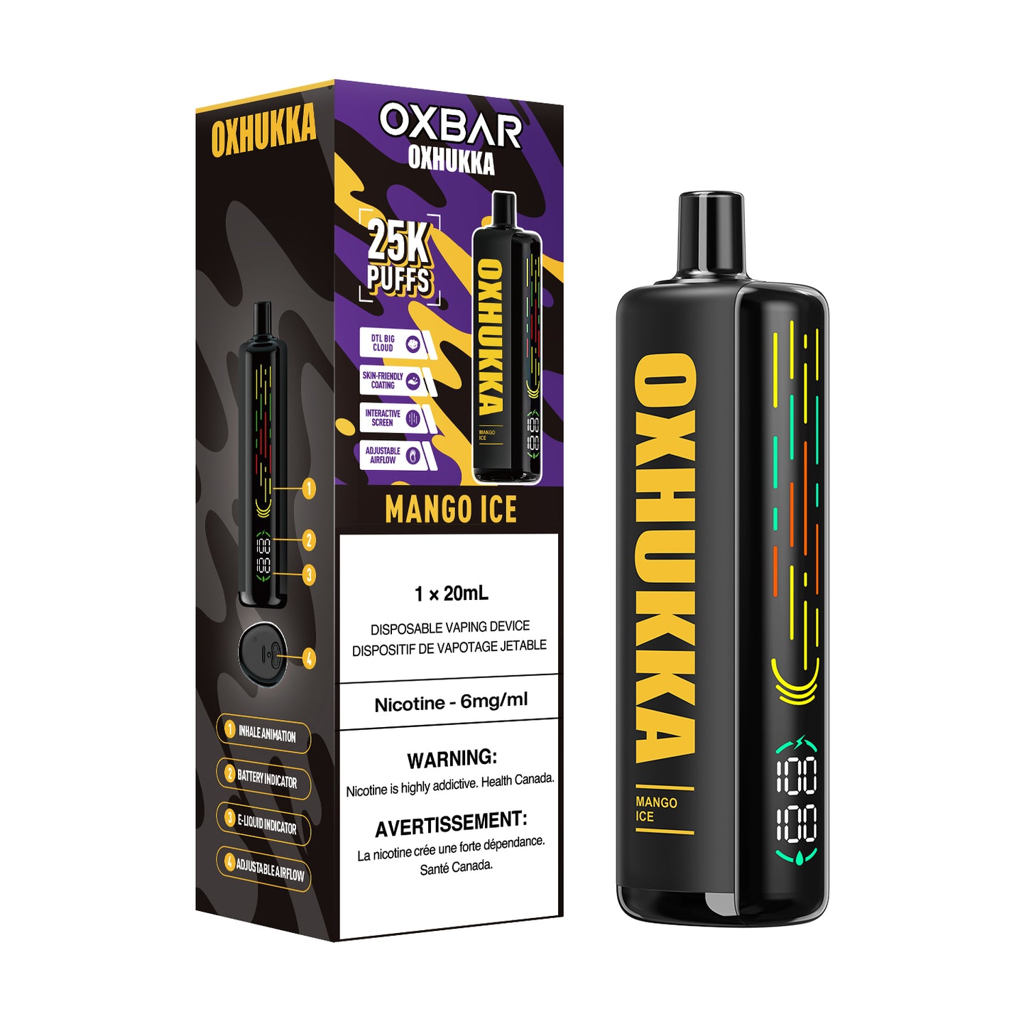 OXBAR OXHUKKA 25K DISPOSABLE VAPE (ALBERTA)