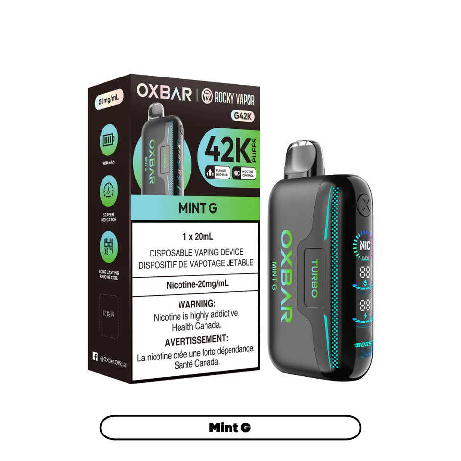 ROCKY VAPOR OXBAR G42K DISPOSABLE VAPE (ALBERTA)