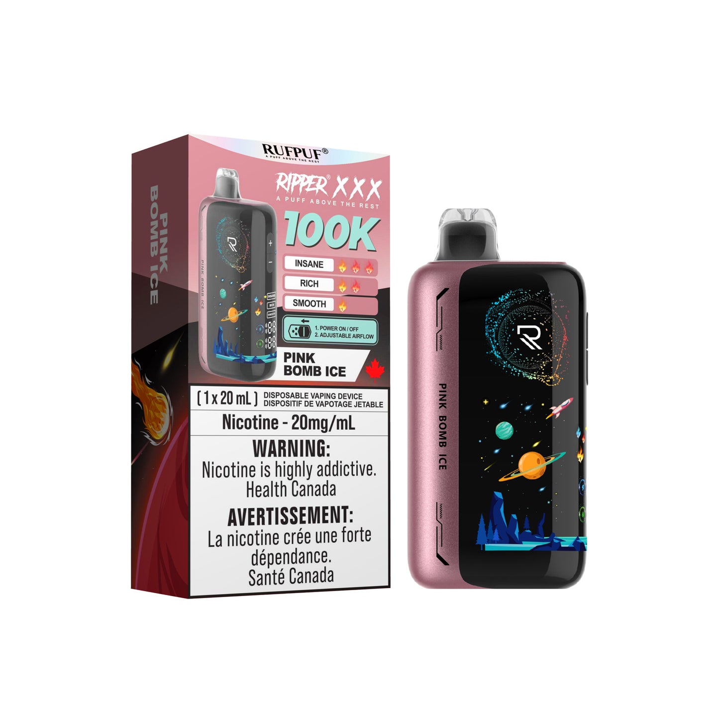 RIPPER XXX 100K DISPOSABLE VAPE (ALBERTA)
